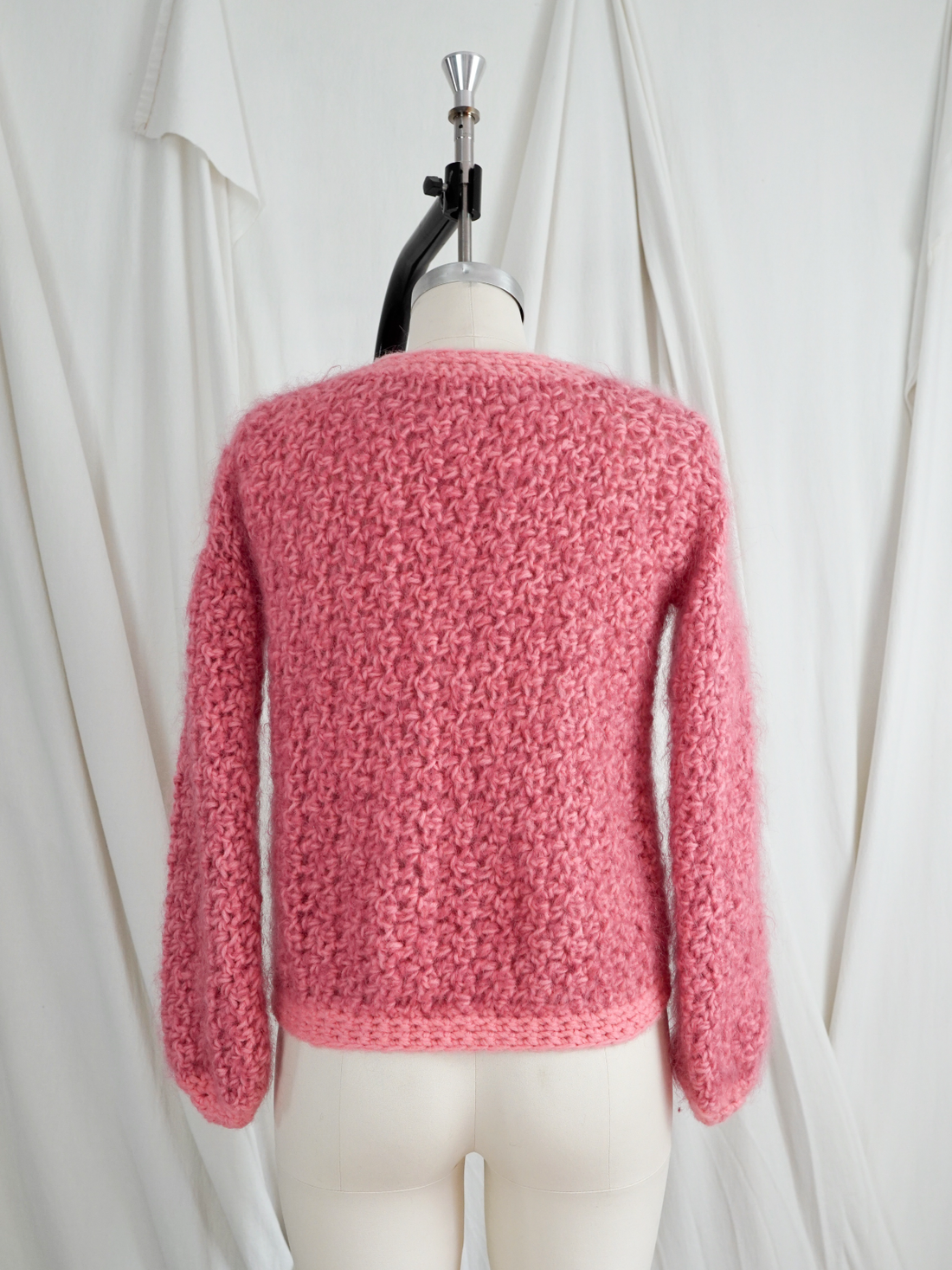 Vinage Handknit Pink Mohair Sweater-closiTherapi | vinTage