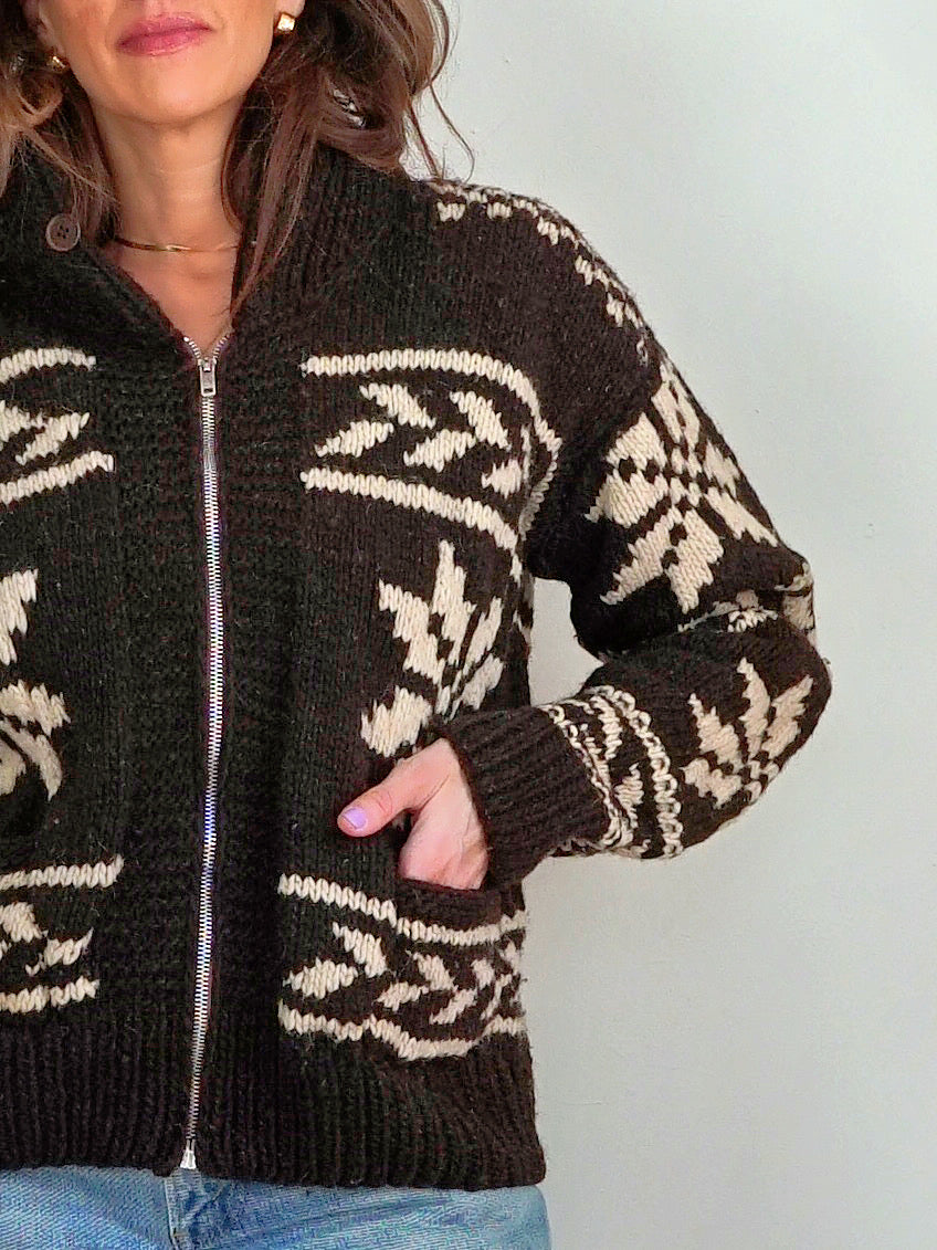 Vintage 50's Cowichan Wool Sweater-closiTherapi | vinTage