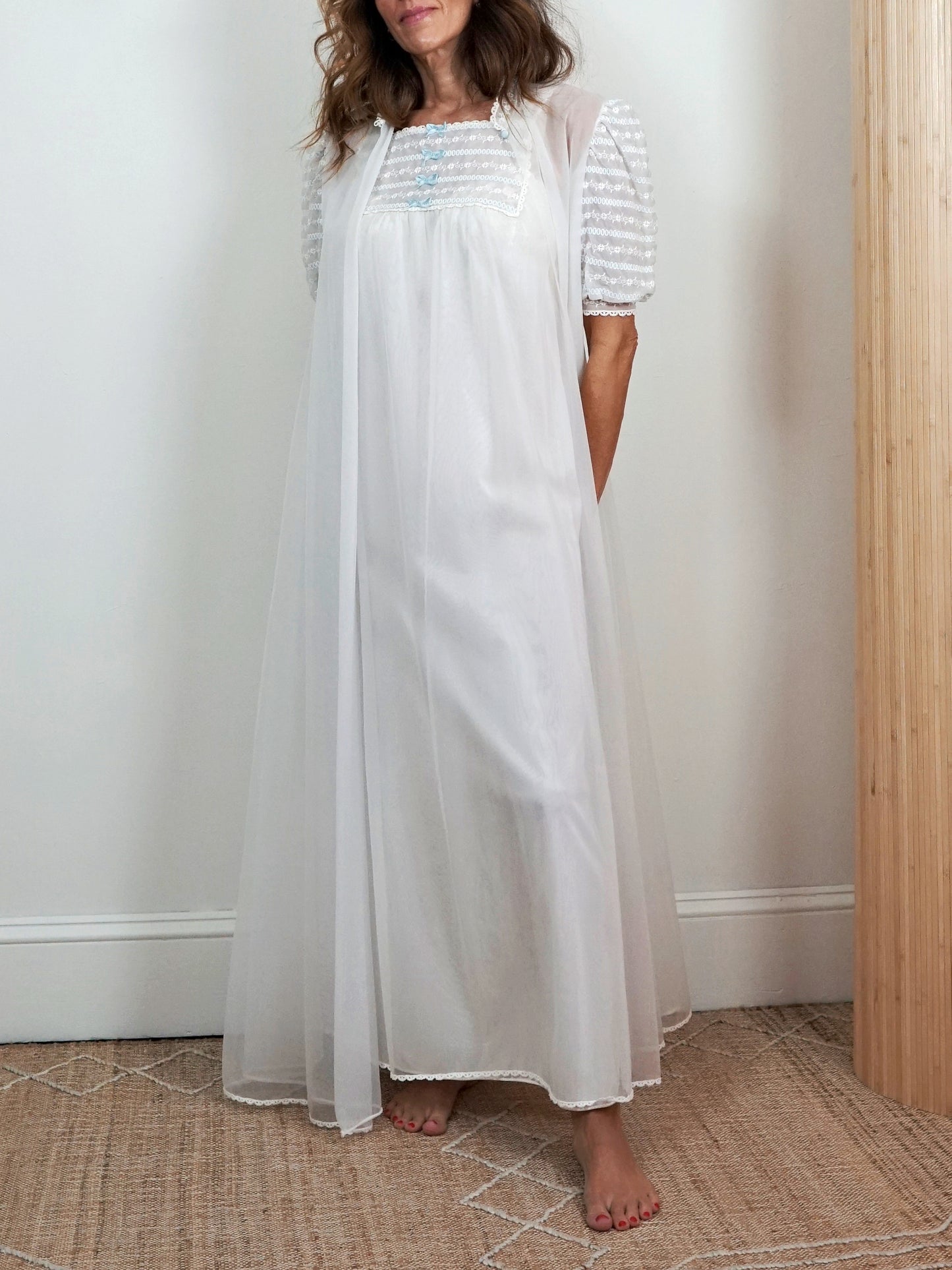 Vintage 60's Chiffon Peignoir Set-closiTherapi | vinTage