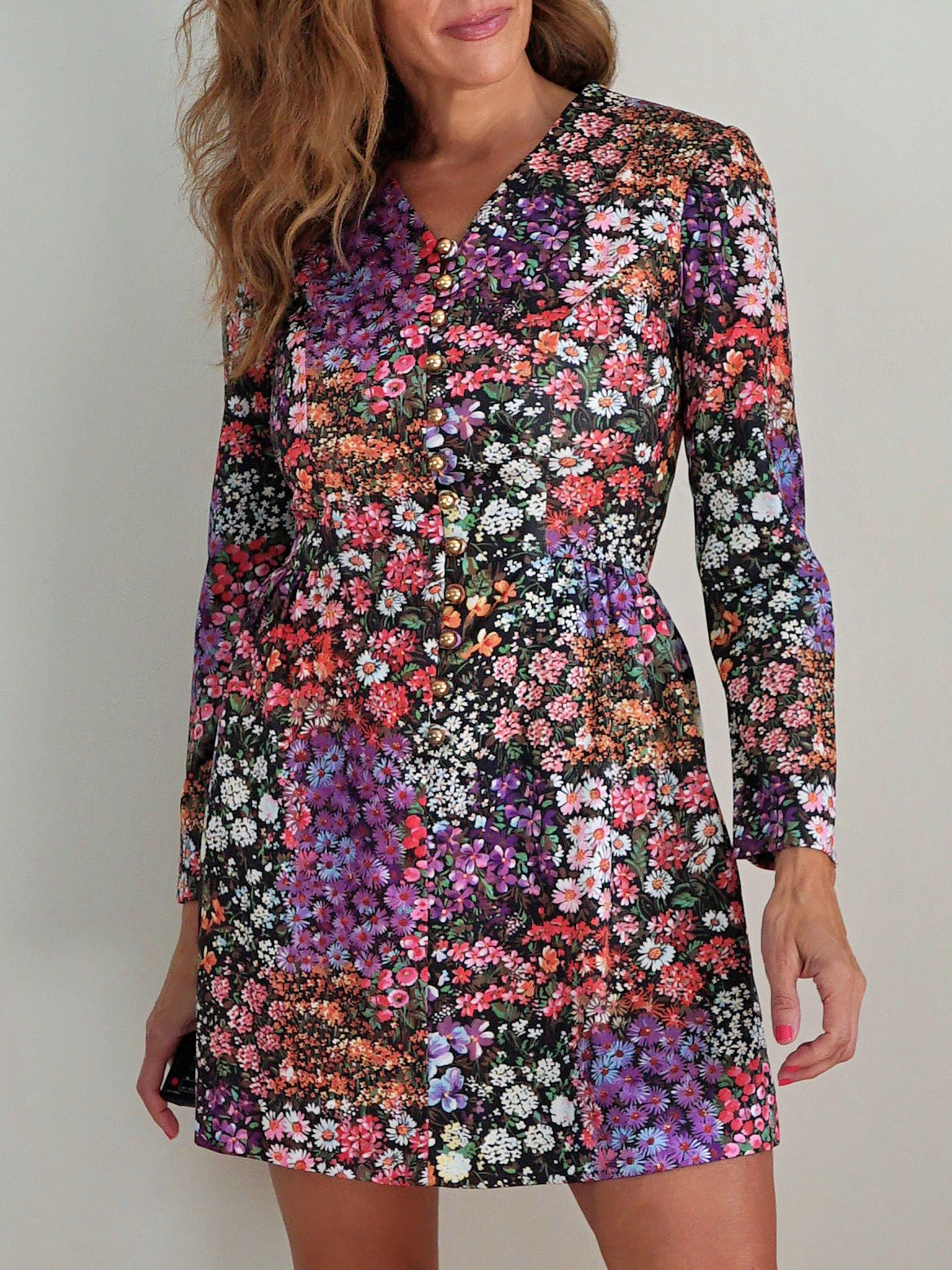 Vintage 60's Floral Moody Meadow Dress-closiTherapi | vinTage