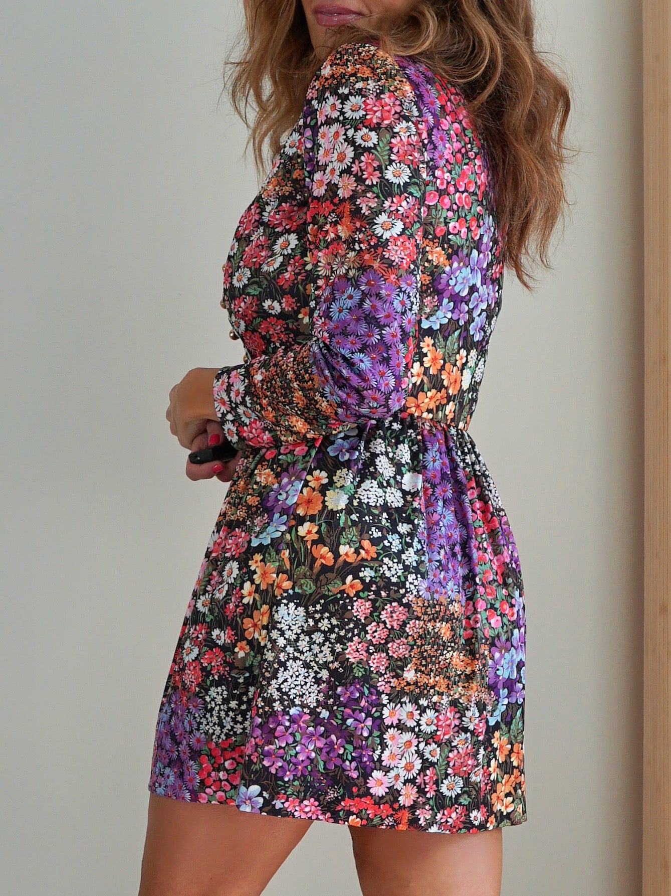 Vintage 60's Floral Moody Meadow Dress therapi Vintage 60's Floral Moody Meadow Dress therapi