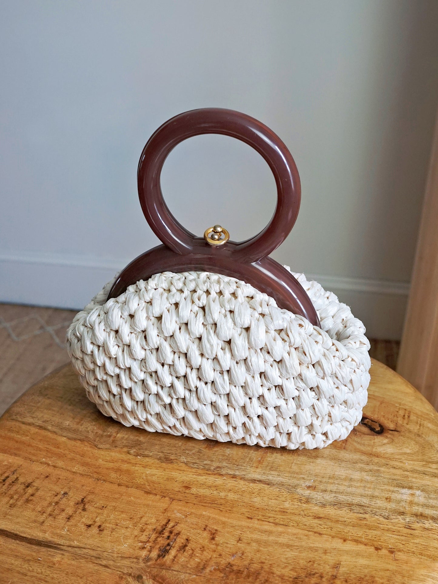 Vintage 60's Woven Raffia Bag-closiTherapi | vinTage