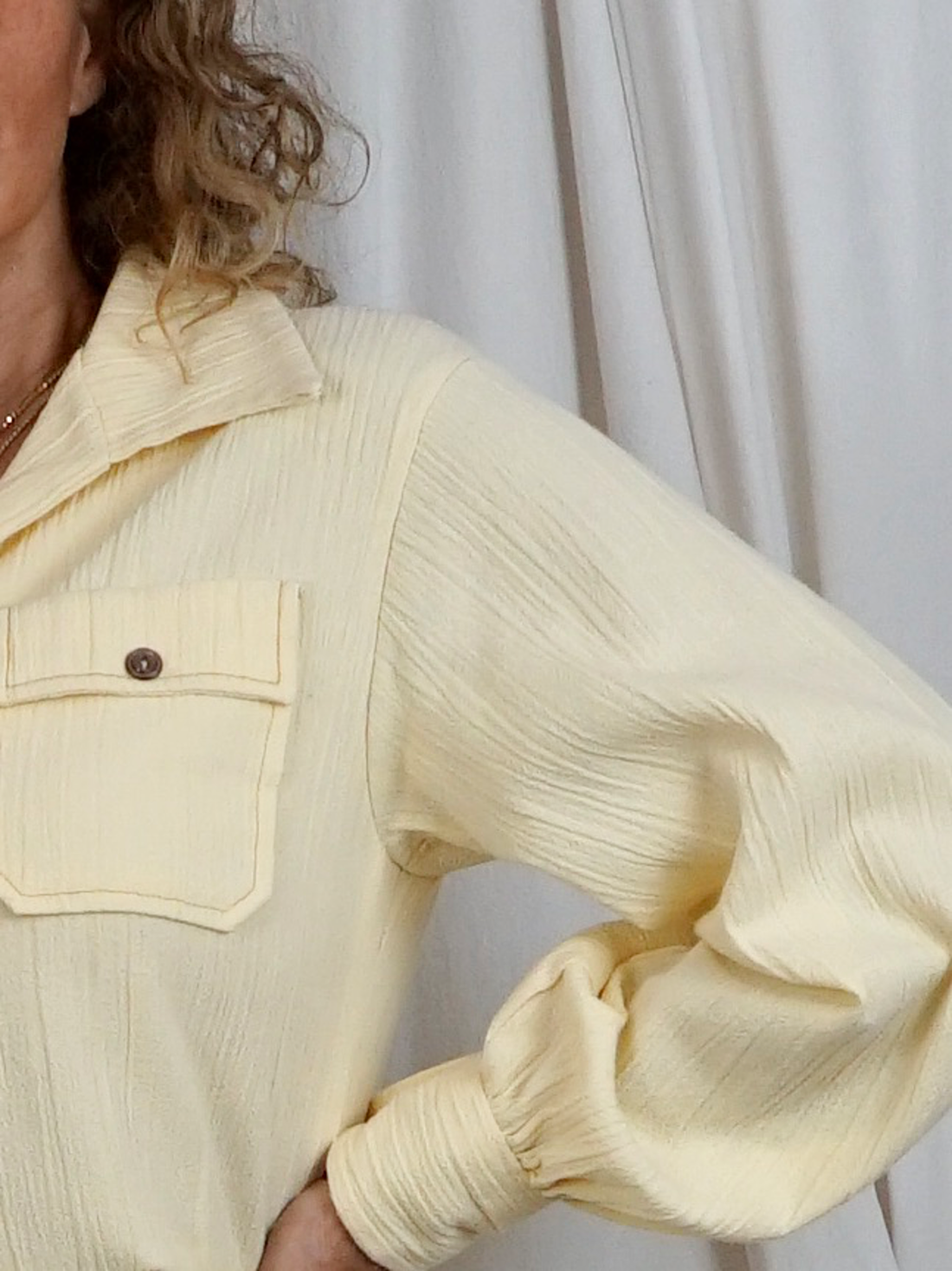 Vintage 70's Buttermilk Cotton Jumpsuit-closiTherapi | vinTage