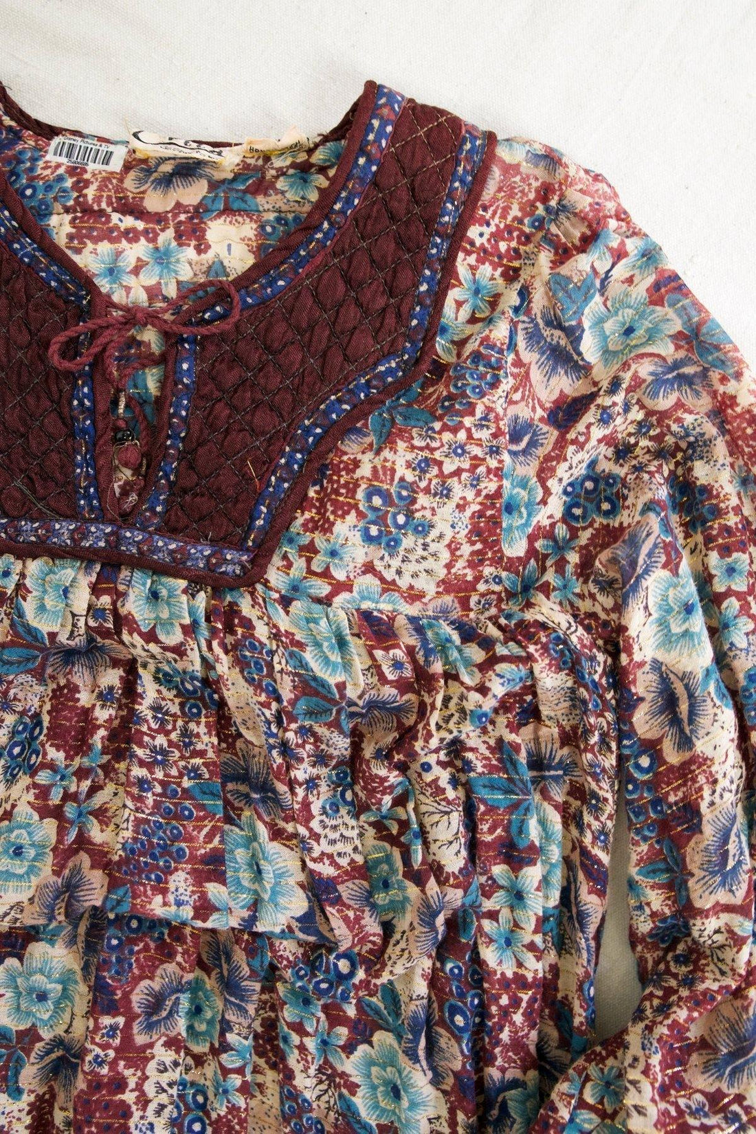 Vintage 70's Gauze Floral Dress-closiTherapi | vinTage