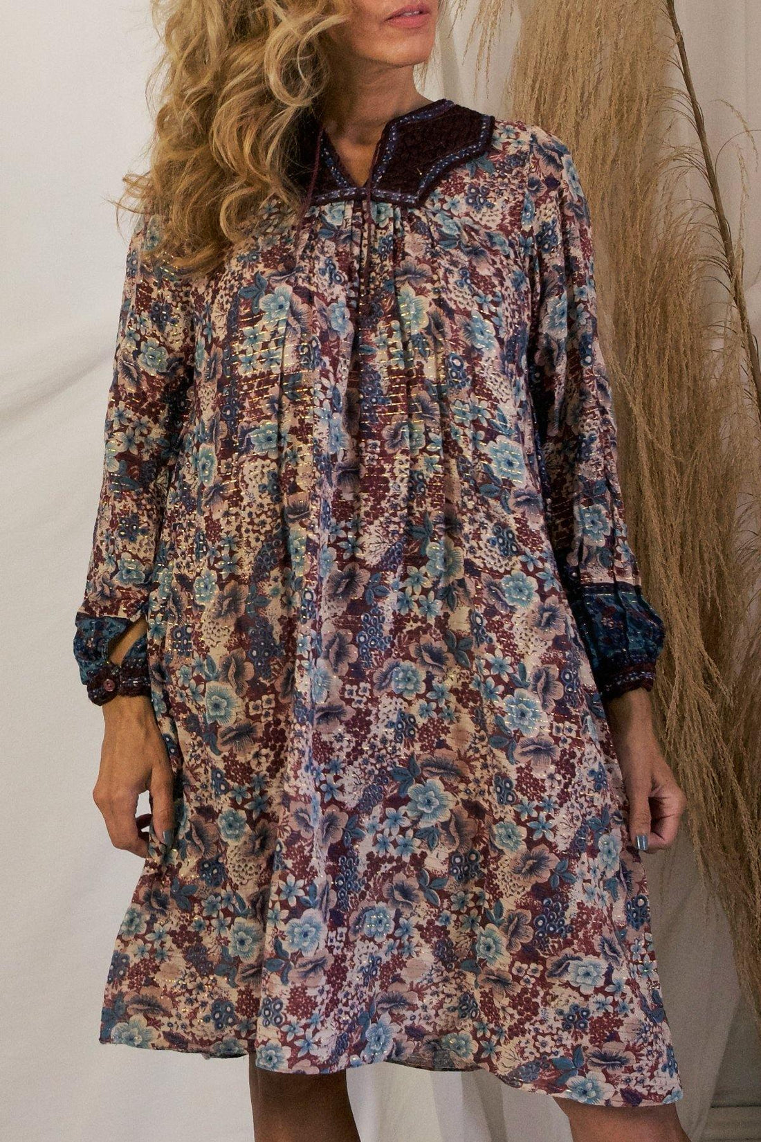 Vintage 70's Gauze Floral Dress-closiTherapi | vinTage