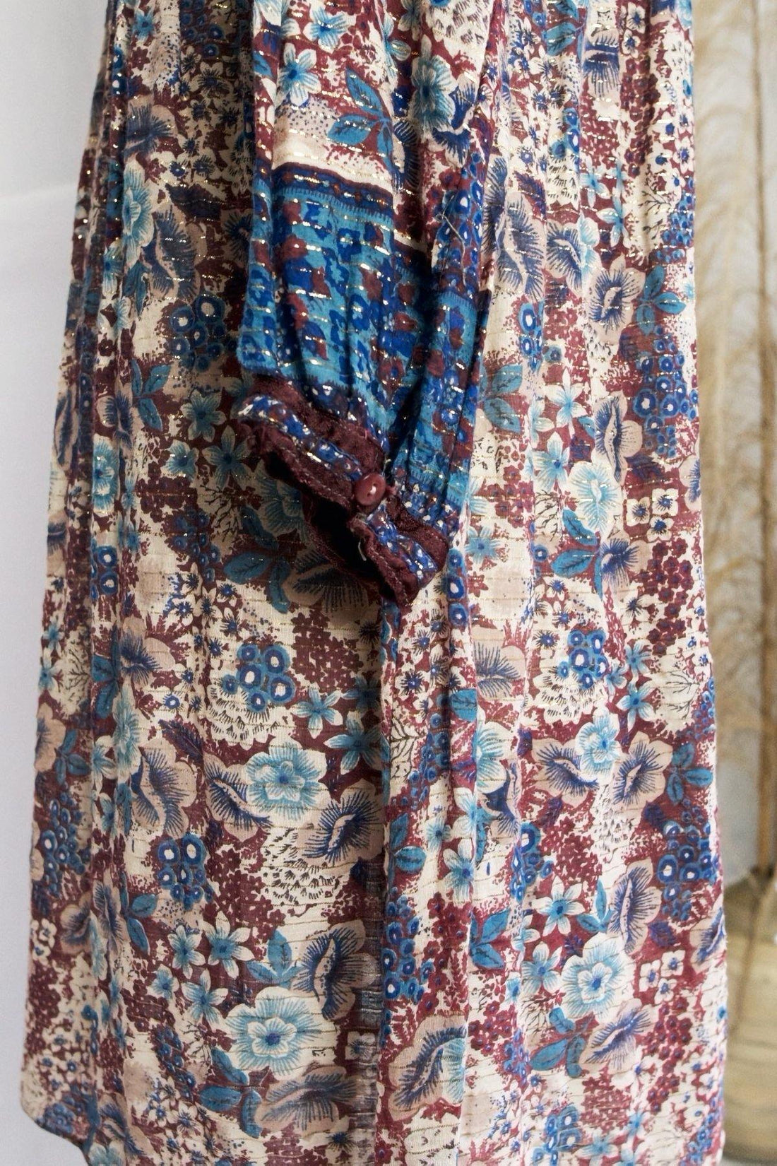 Vintage 70's Gauze Floral Dress-closiTherapi | vinTage