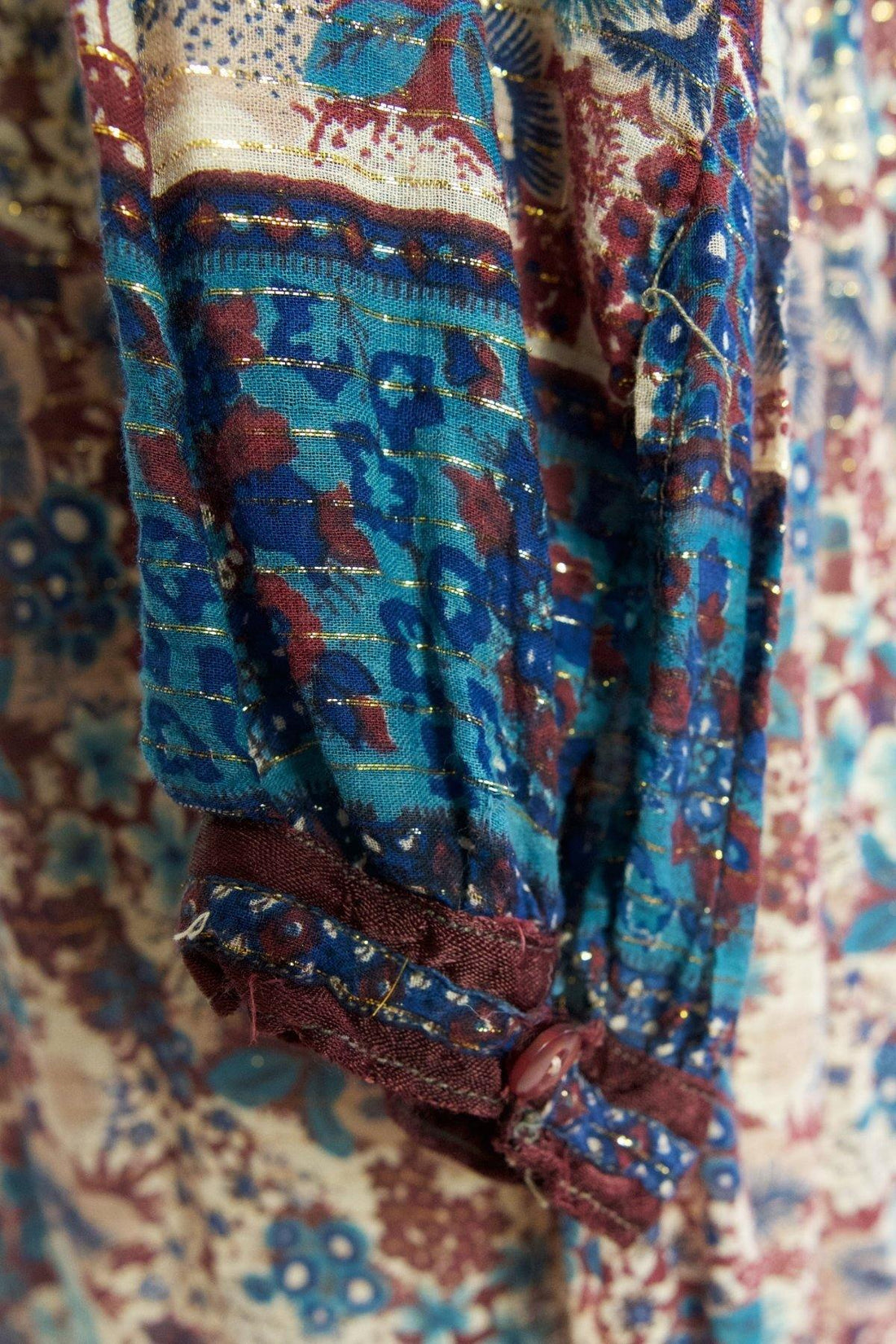 Vintage 70's Gauze Floral Dress-closiTherapi | vinTage