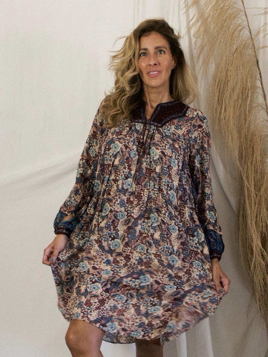 Vintage 70's Gauze Floral Dress-closiTherapi | vinTage