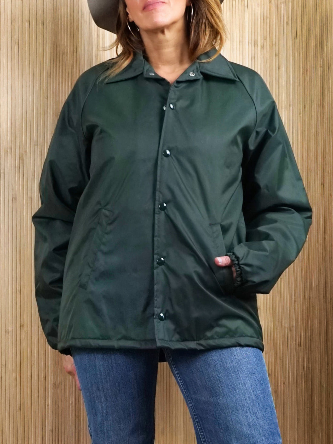 Vintage 70's Green Nylon Jacket-closiTherapi | vinTage