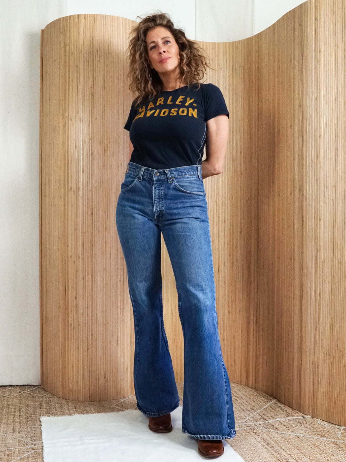 Vintage 70's Levi's 684 Elephant Bellbottom Orange Tab Jeans