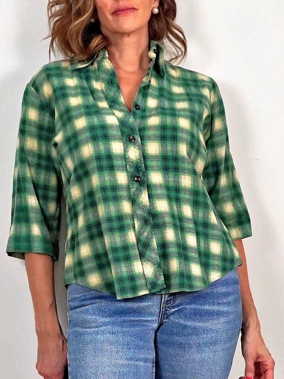 Vintage 70's Plaid Flannel Shirt-closiTherapi | vinTage