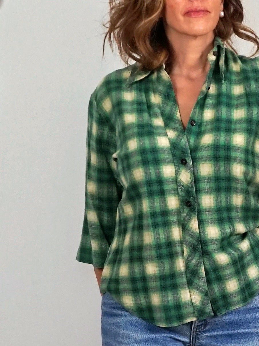 Vintage 70's Plaid Flannel Shirt-closiTherapi | vinTage