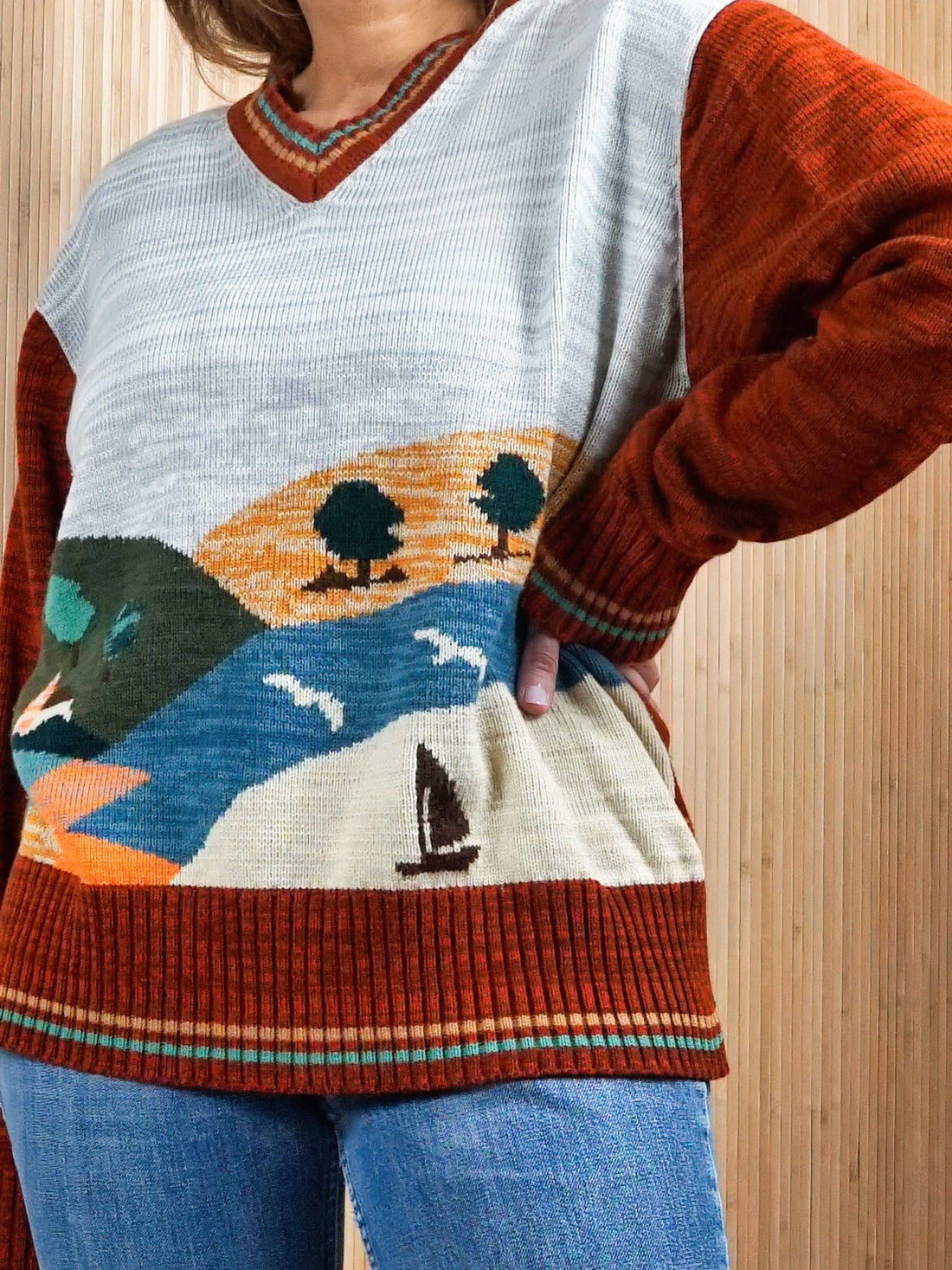 Vintage 70's Spacedye Seagull Sweater-closiTherapi | vinTage