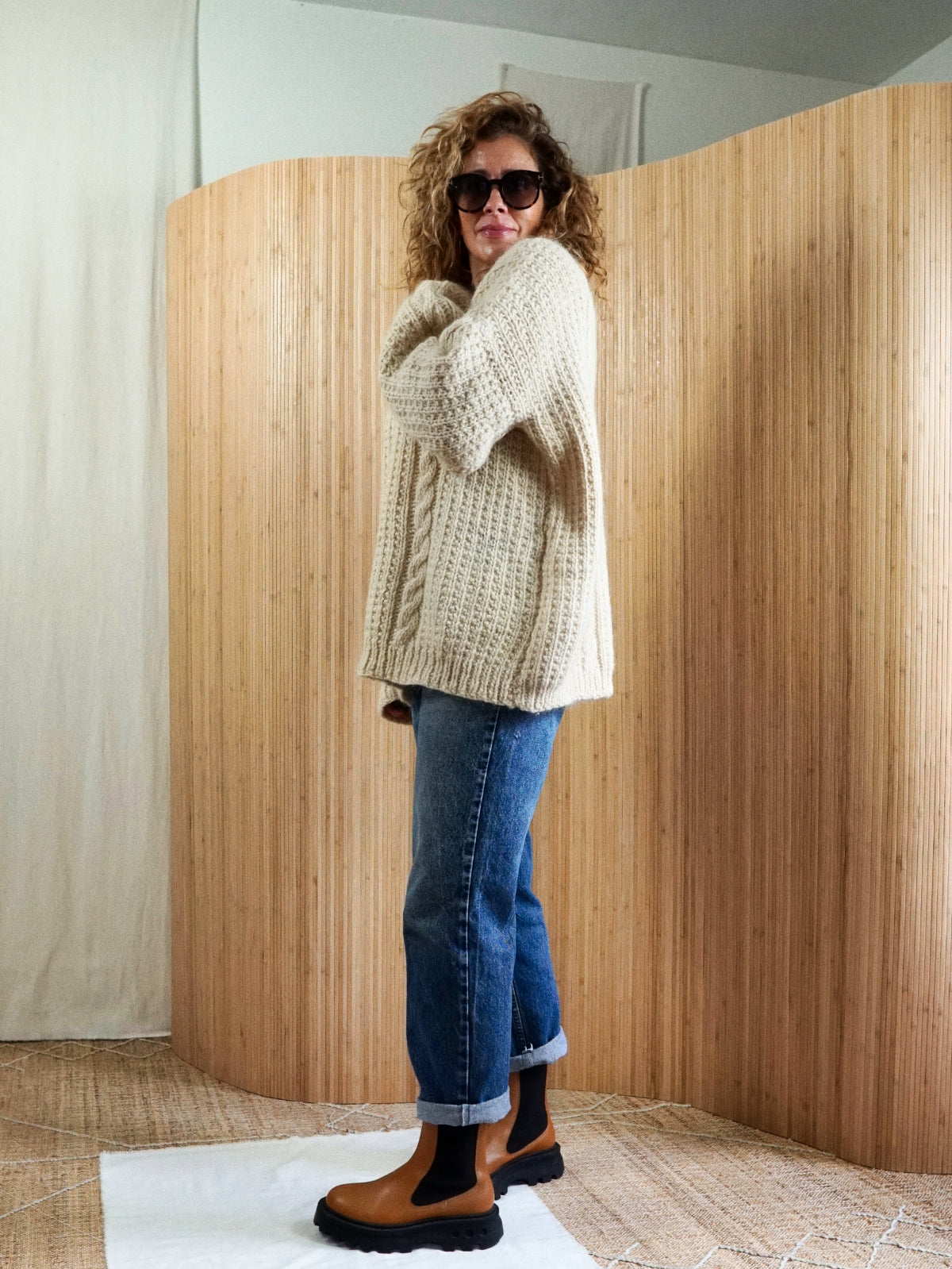 Vintage 70's Wool Fisherman Sweater – therapi