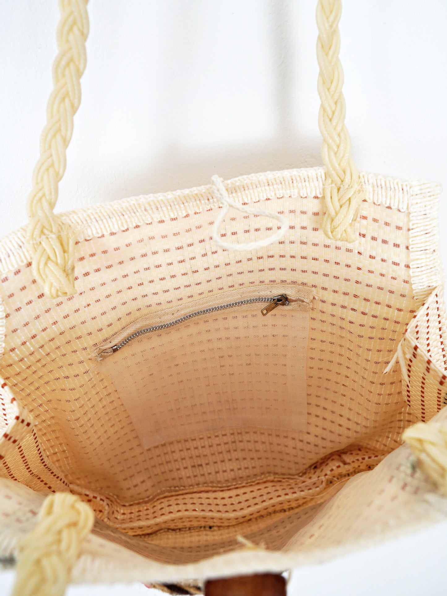 Vintage 70's Woven Floral Tote Bag-closiTherapi | vinTage