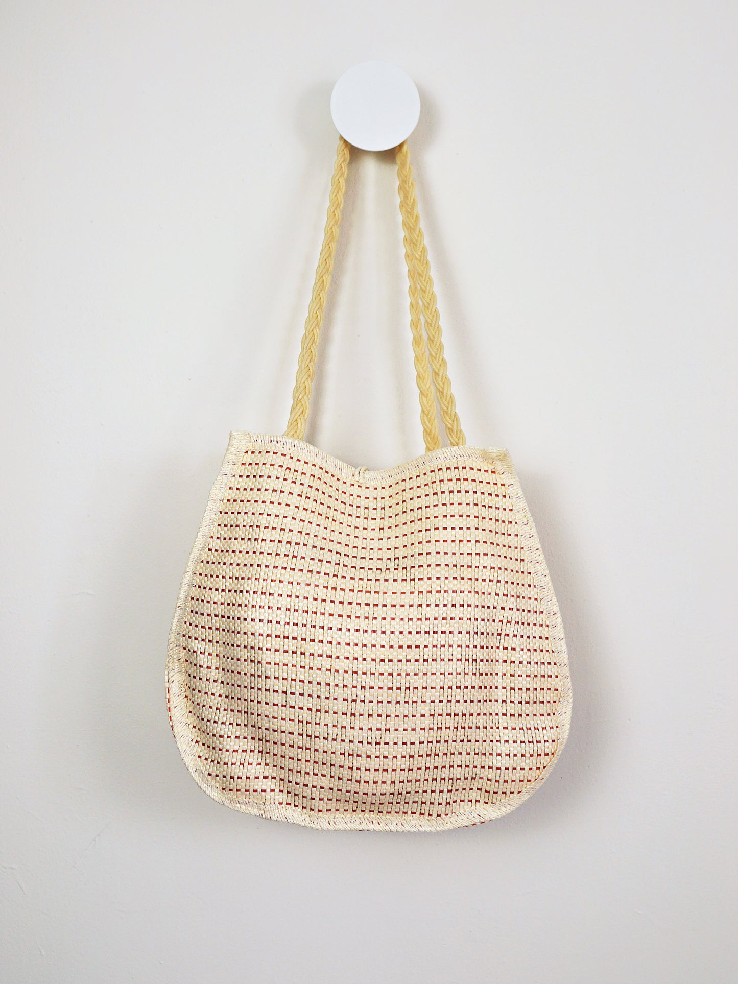 Vintage 70's Woven Floral Tote Bag-closiTherapi | vinTage