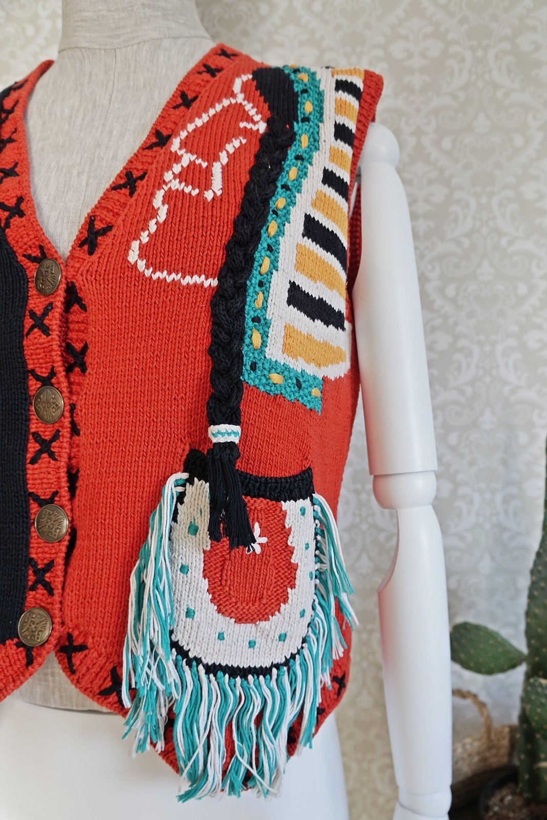 Vintage 80's Berek Native American Vest-closiTherapi | vinTage