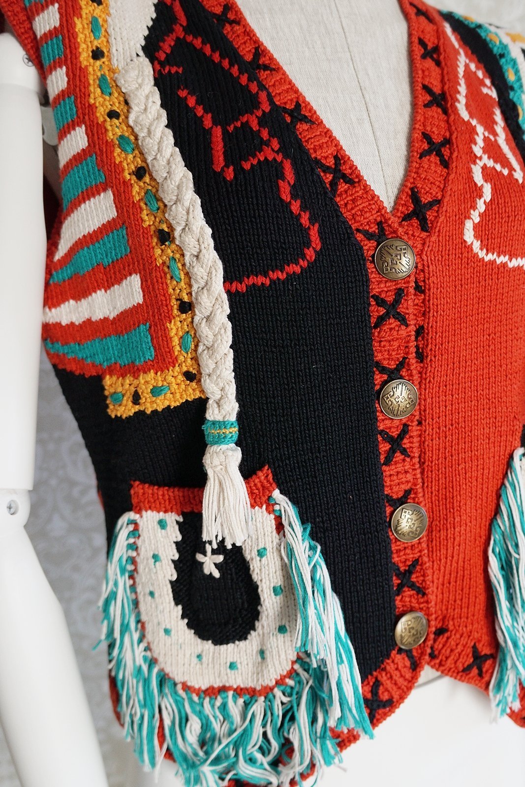 Vintage 80's Berek Native American Vest-closiTherapi | vinTage