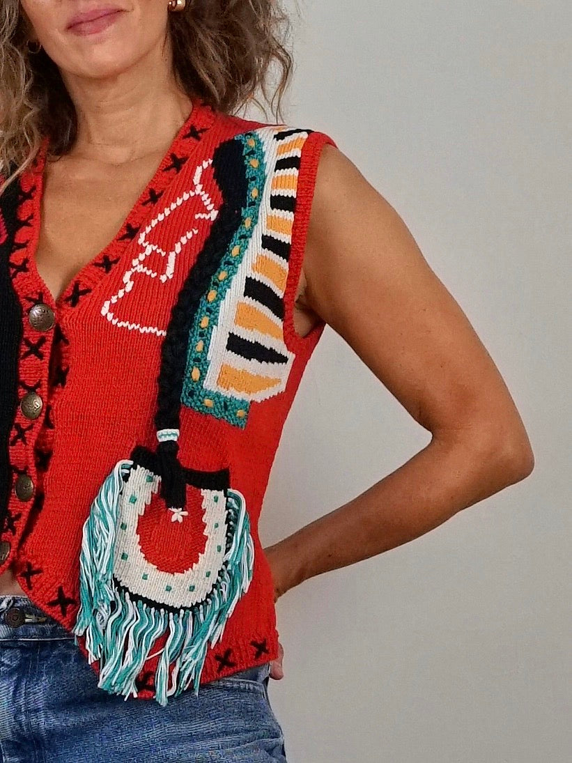Vintage 80's Berek Native American Vest-closiTherapi | vinTage