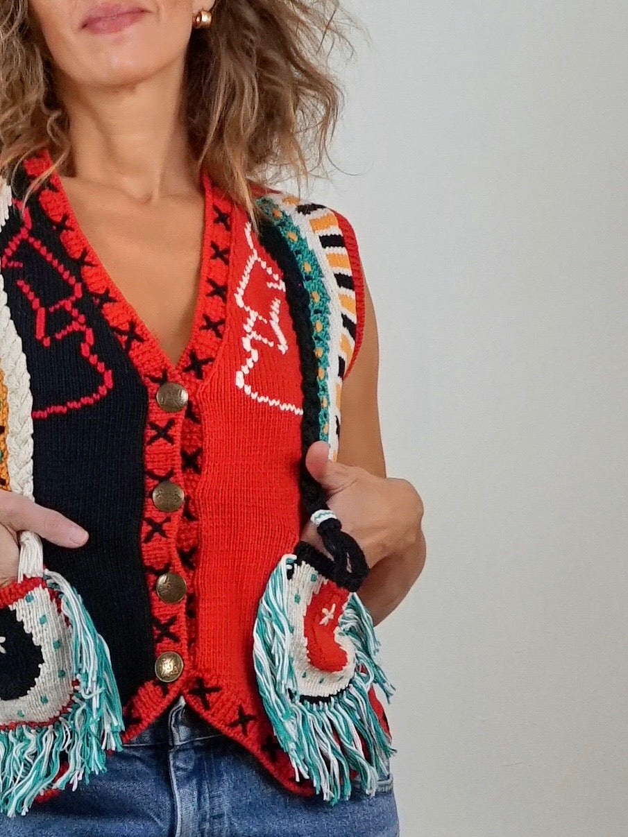 Vintage 80's Berek Native American Vest-closiTherapi | vinTage