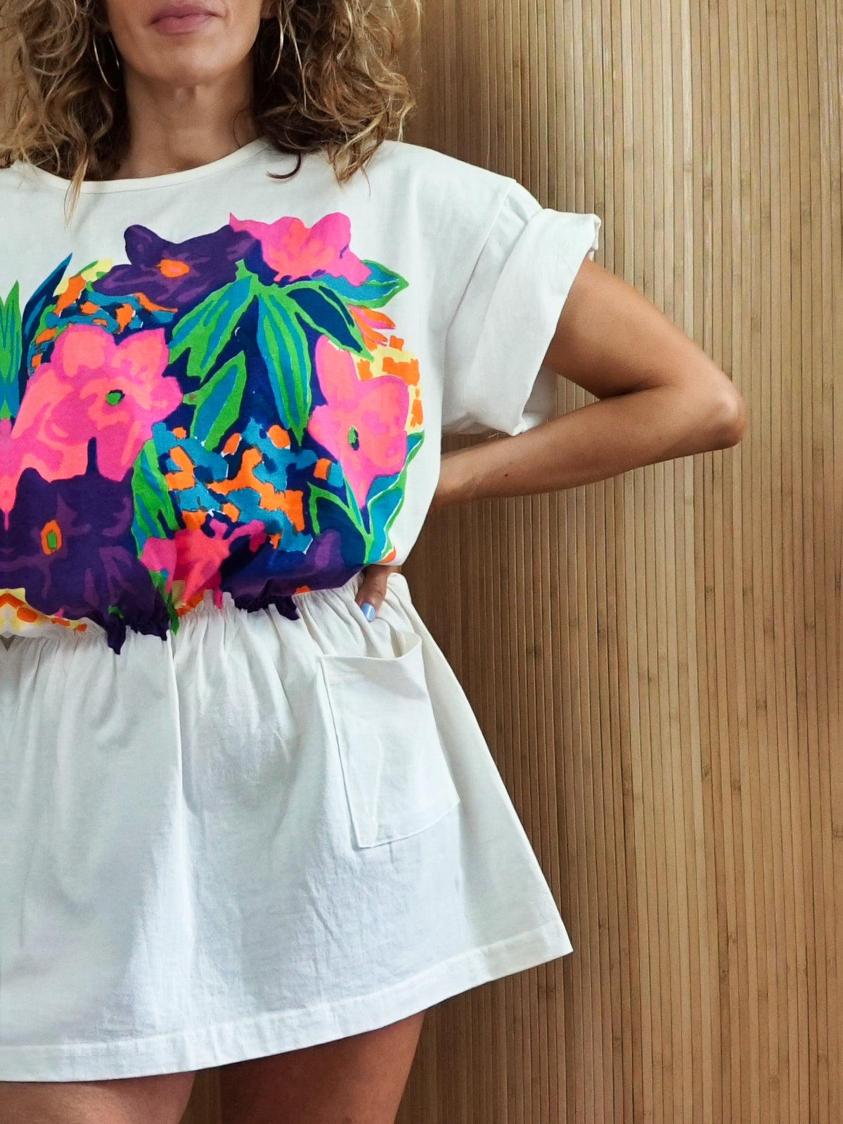 Vintage 80's Day-Glo Floral Dress-closiTherapi | vinTage