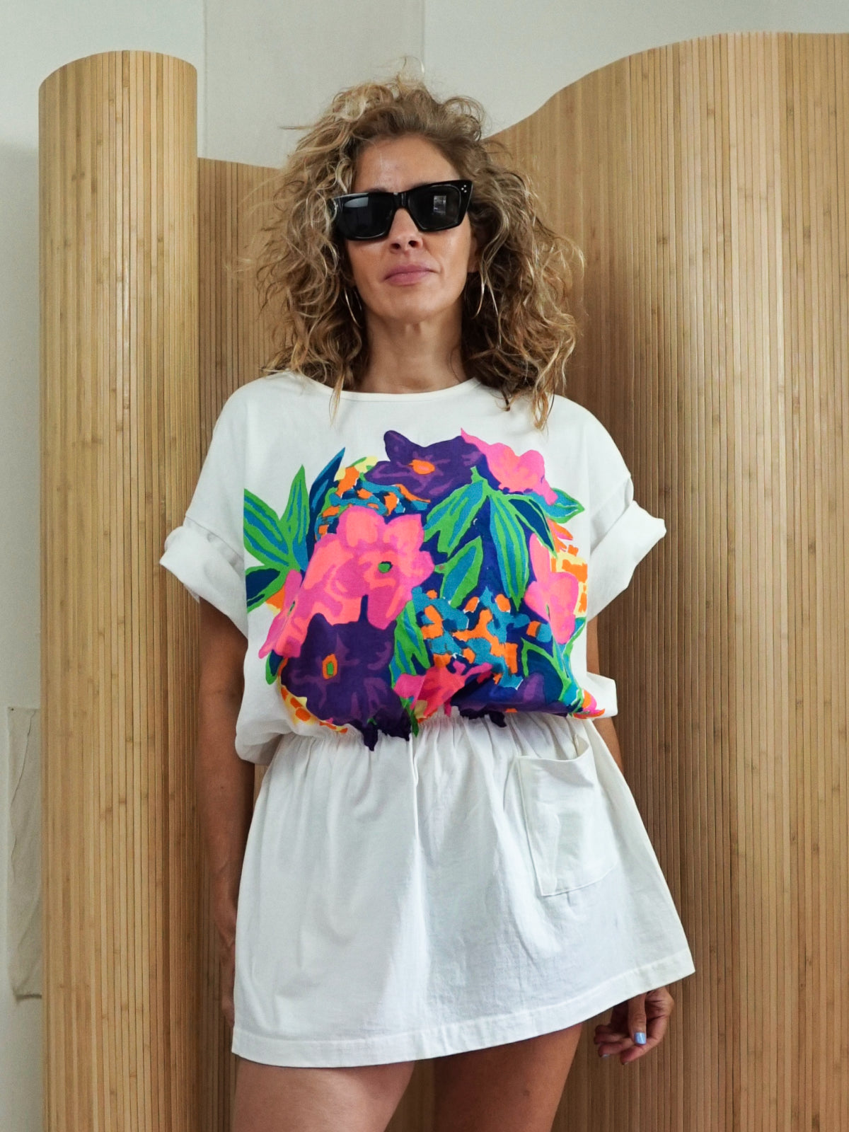 Vintage 80's Day-Glo Floral Dress-closiTherapi | vinTage