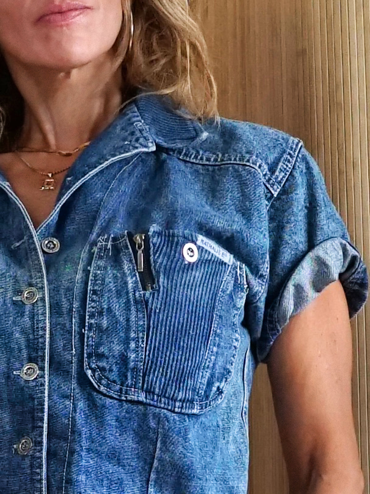 Vintage 80's Denim Boxy Crop Shirt – therapi