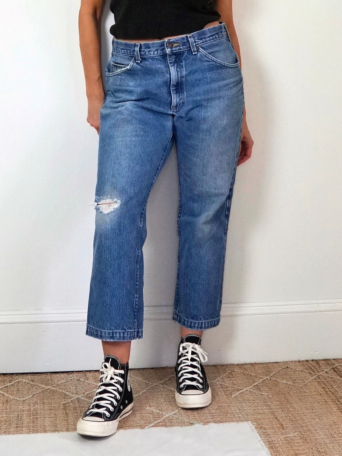 Vintage 80's Lee Cropped Jeans - 33" Waist-closiTherapi | vinTage