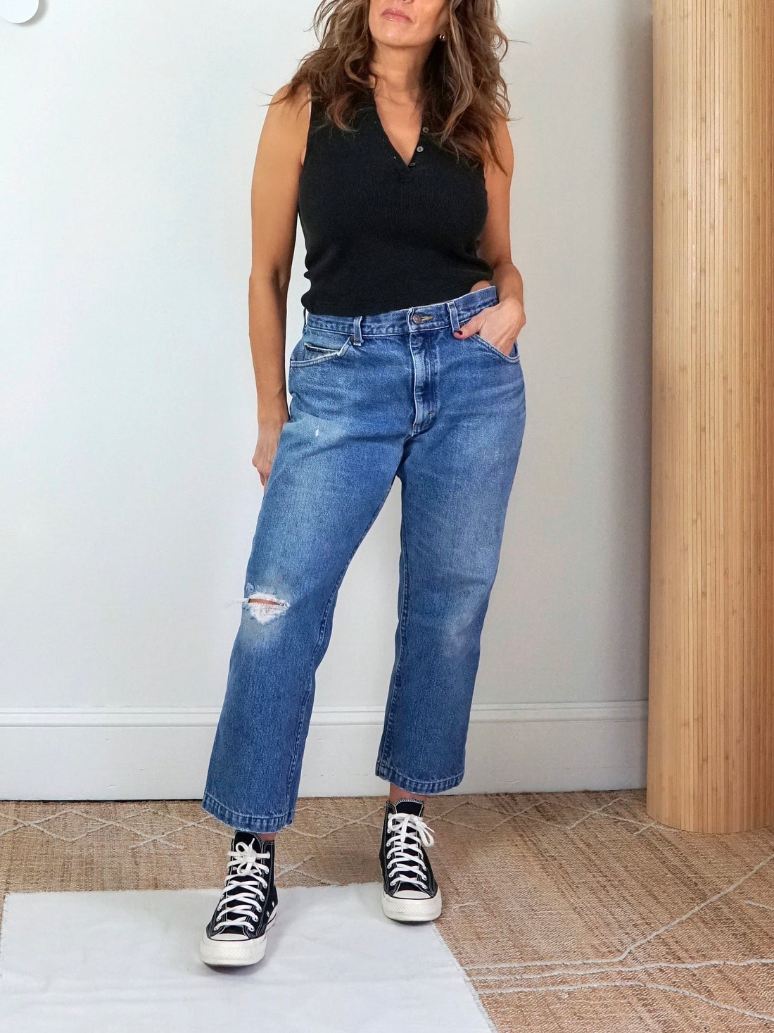 Vintage 80's Lee Cropped Jeans - 33" Waist-closiTherapi | vinTage