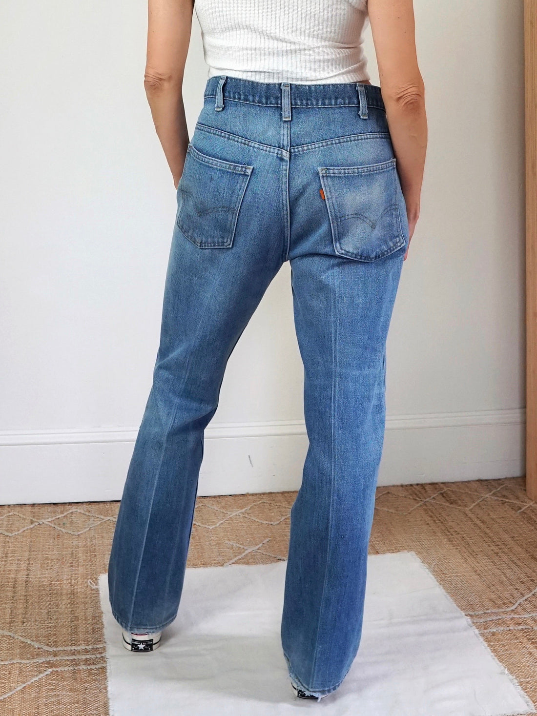 Vintage 80's Levi 646 Orange Tab Flare Jeans - 34" Waist-closiTherapi | vinTage