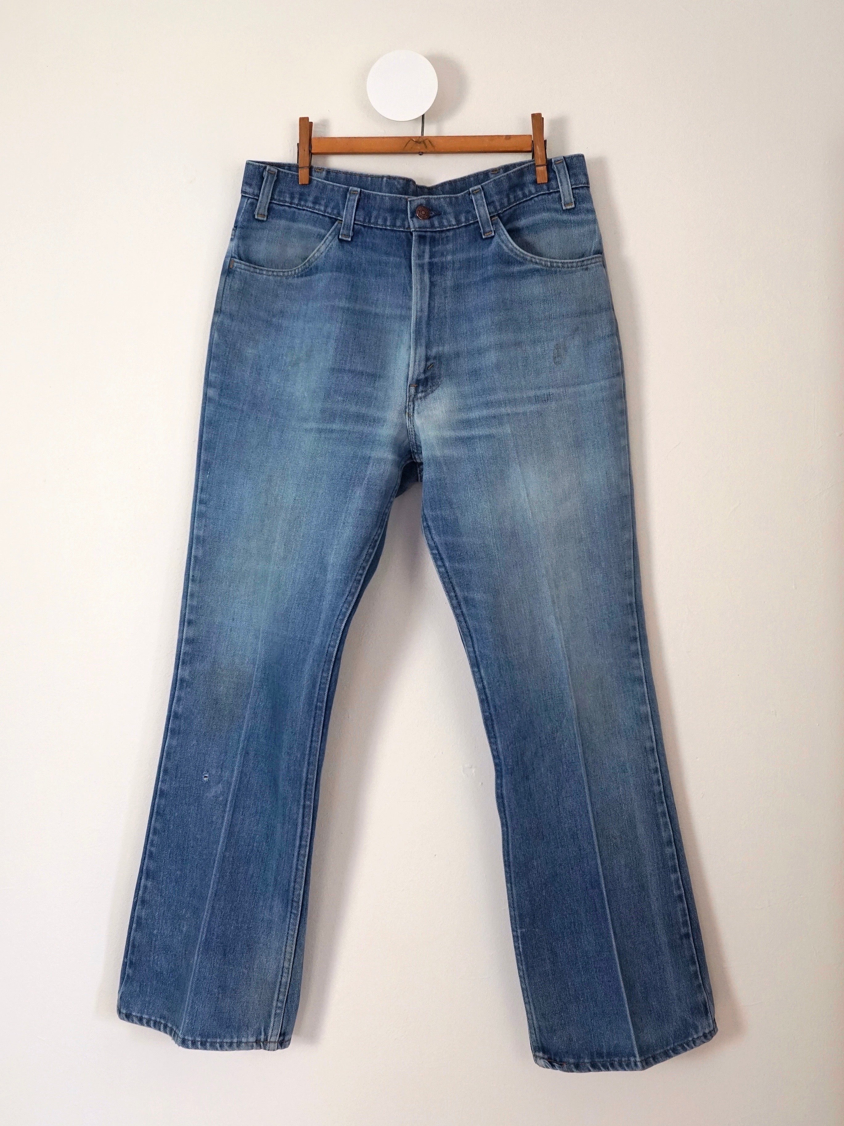 Vintage 80's Levi 646 Orange Tab Flare Jeans - 34