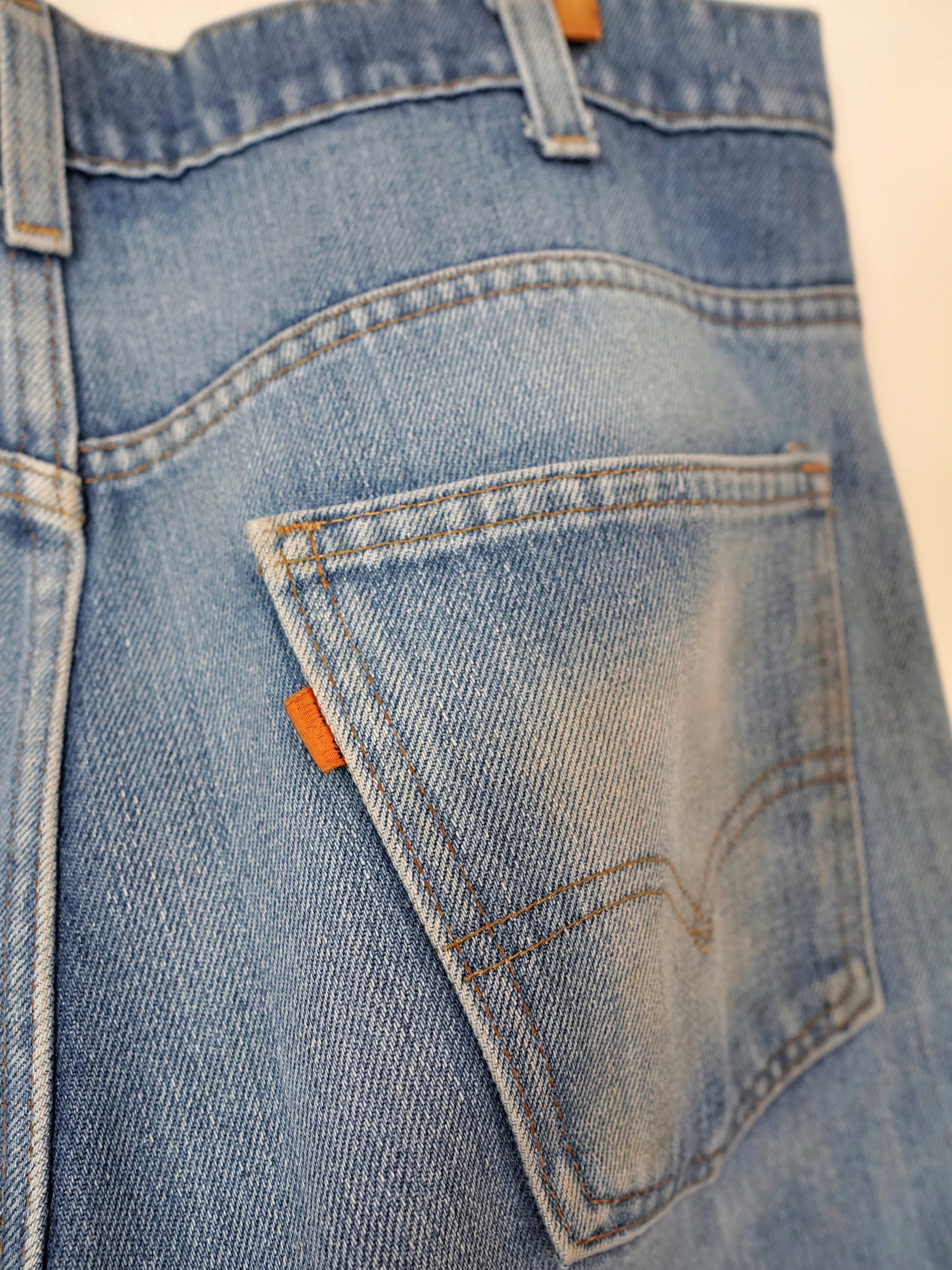 Vintage 80's Levi 646 Orange Tab Flare Jeans - 34