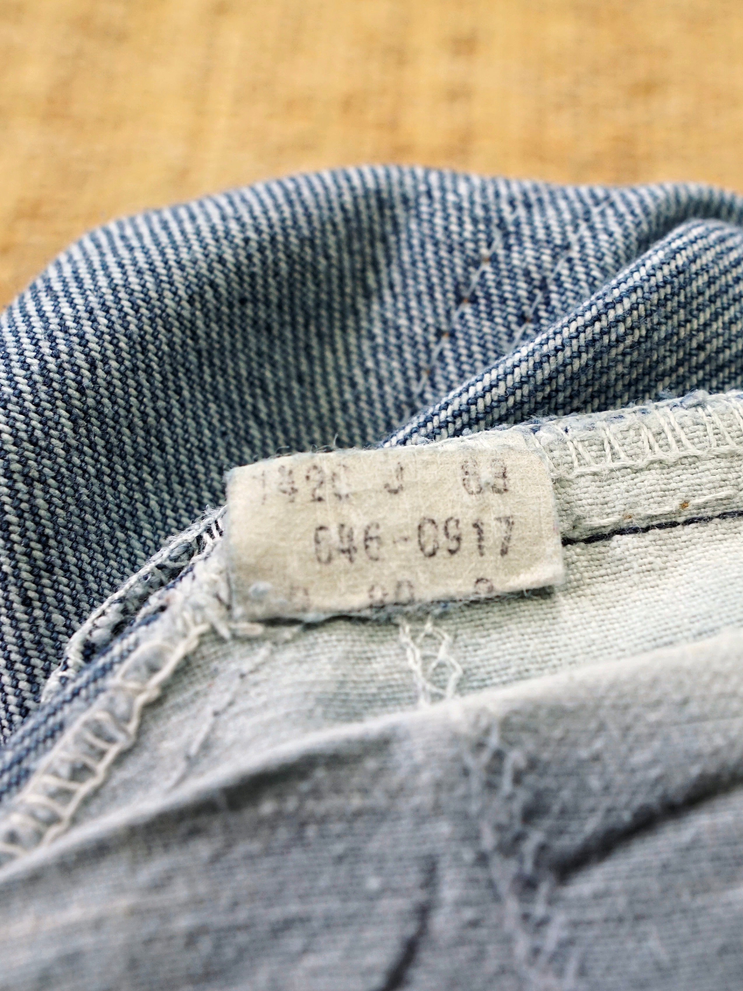 Vintage 1980s Levi 646 Orange Tab Flare Jeans - 34