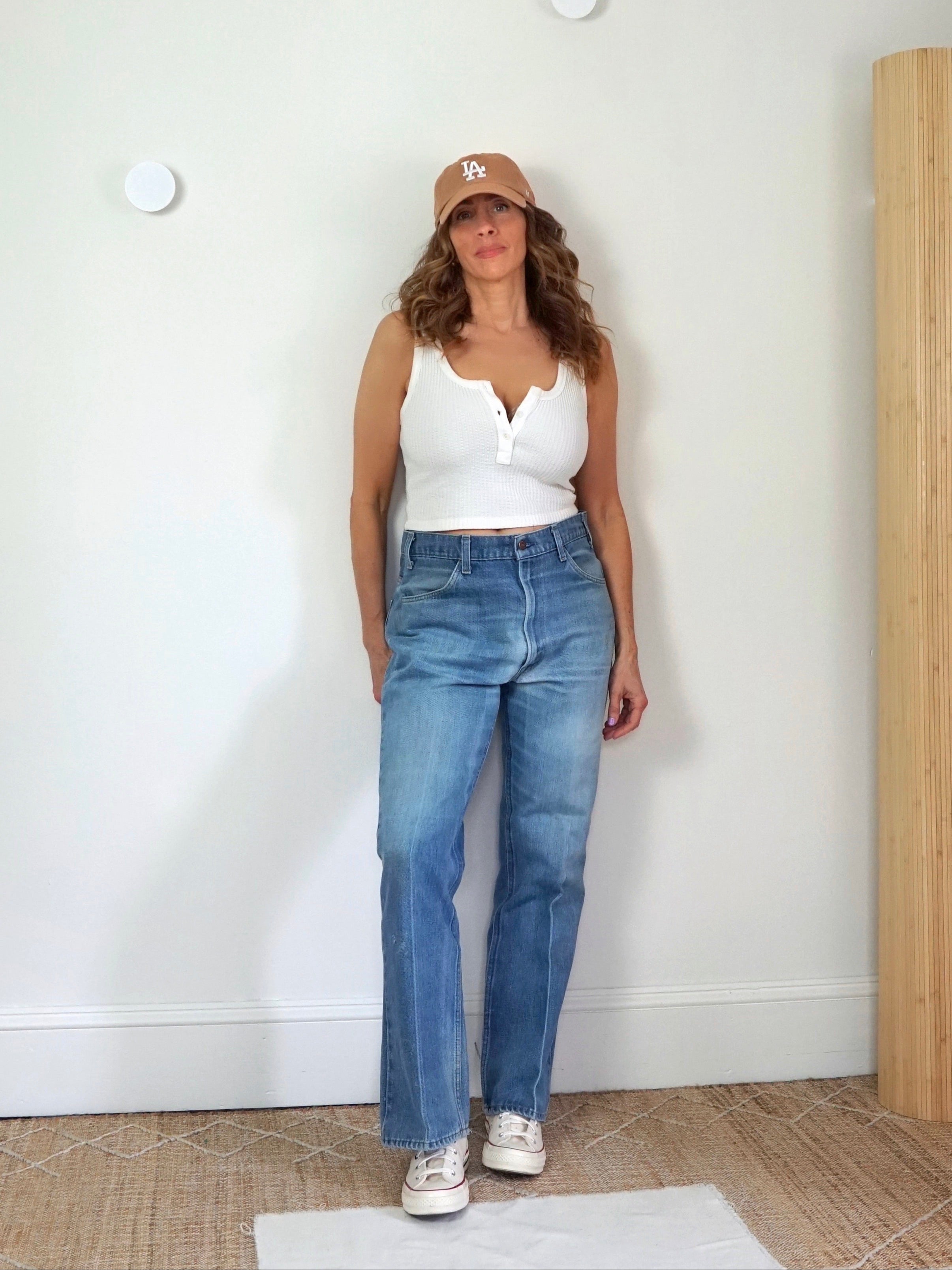 Vintage 80's Levi 646 Orange Tab Flare Jeans - 34