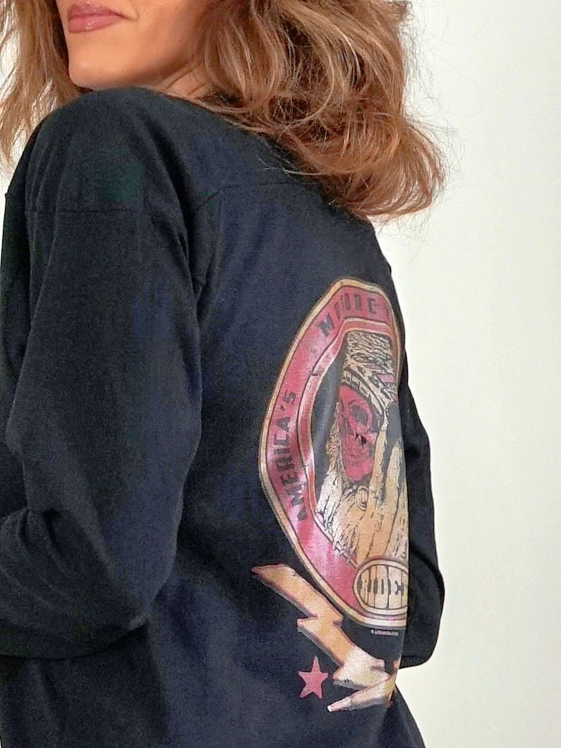 Vintage 80's Motorcycle Skull Tee-closiTherapi | vinTage