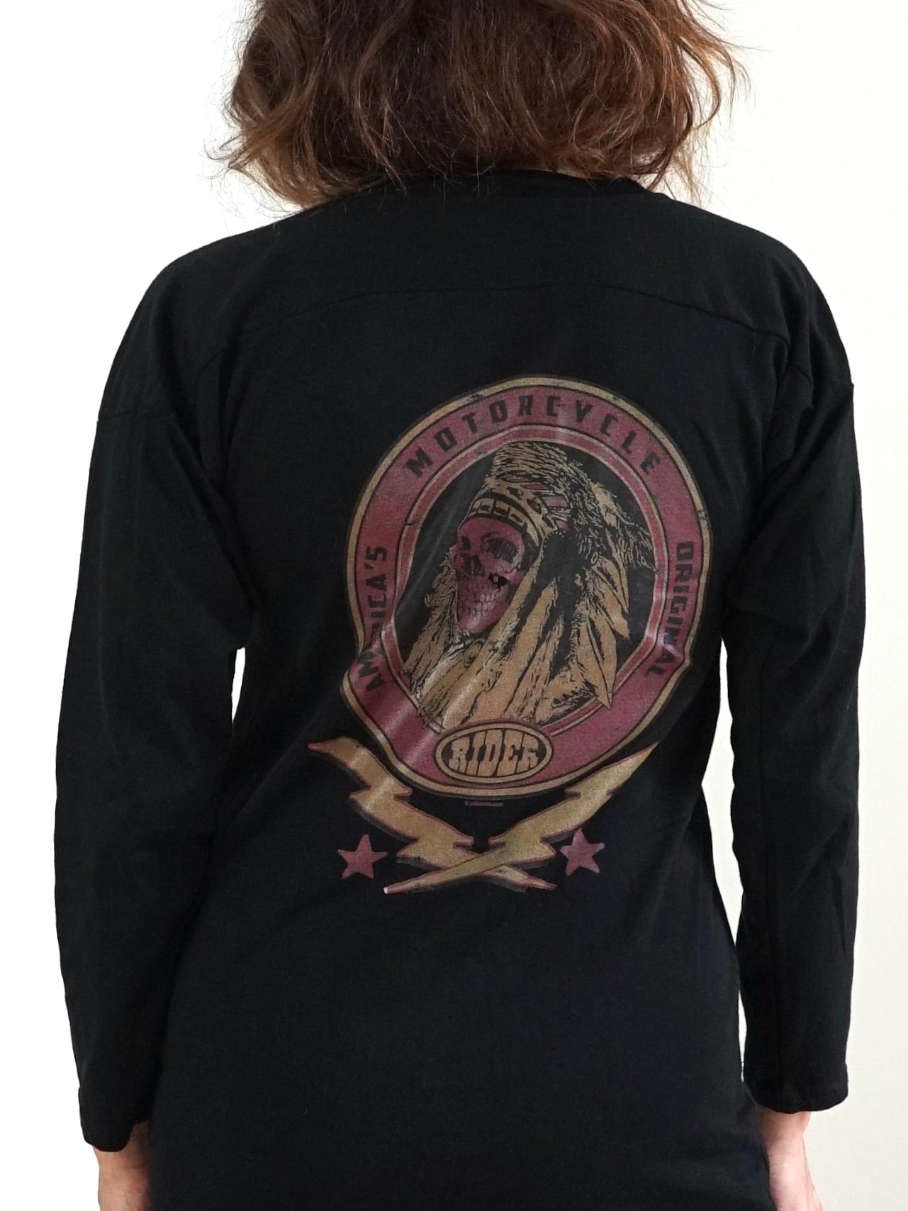 Vintage 80's Motorcycle Skull Tee-closiTherapi | vinTage