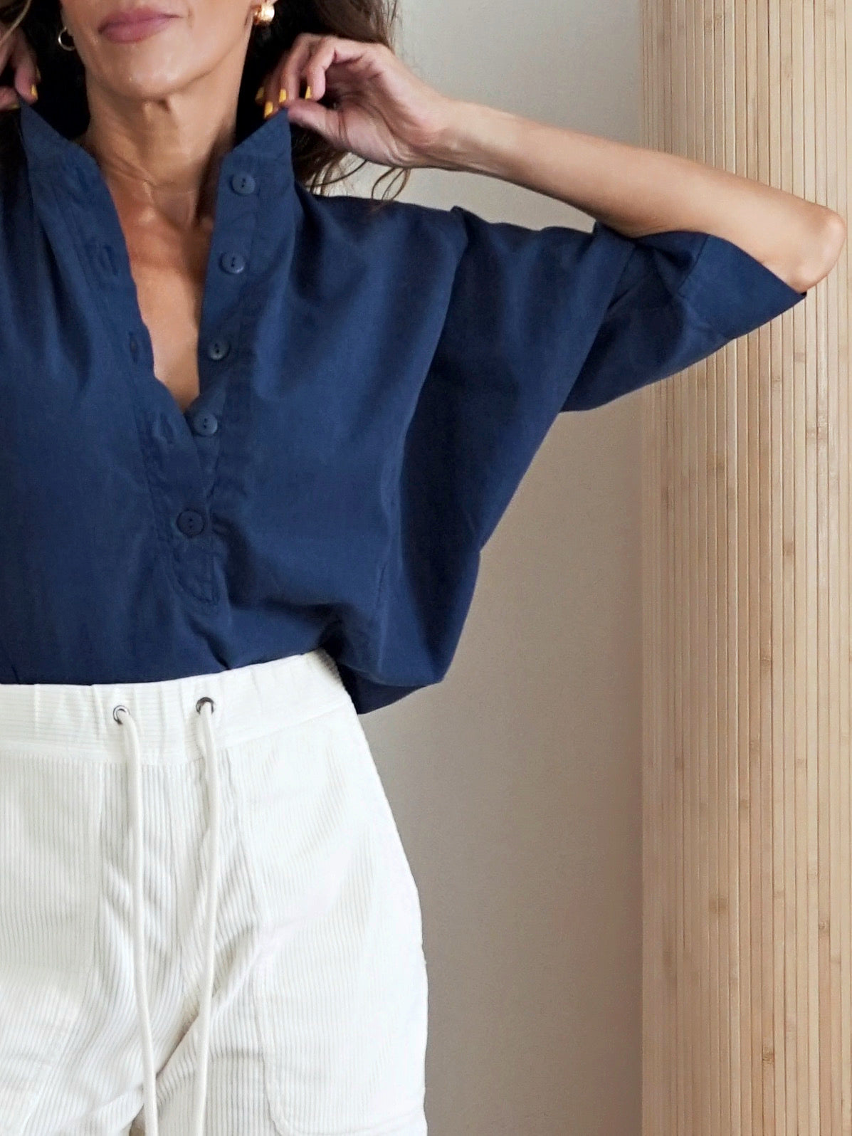 Vintage 80's Navy Batwing Top-closiTherapi | vinTage