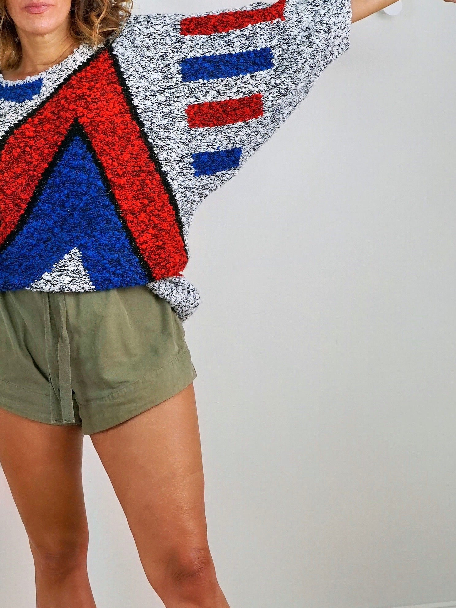 トップス Patagonia Knit sweater Geometric pattern Vintage Stripe Print Long Sleeve Sweater for Women Geometric