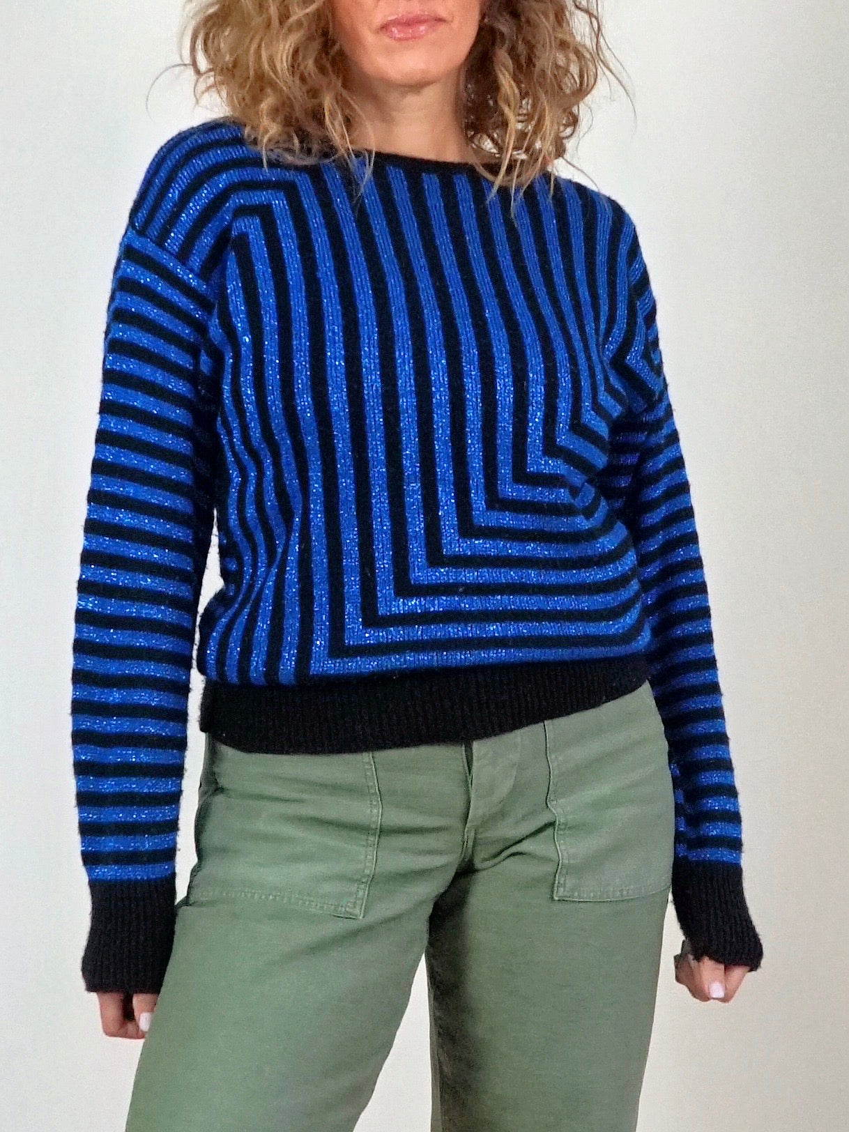 Vintage 80's New Wave Lurex Sweater-closiTherapi | vinTage