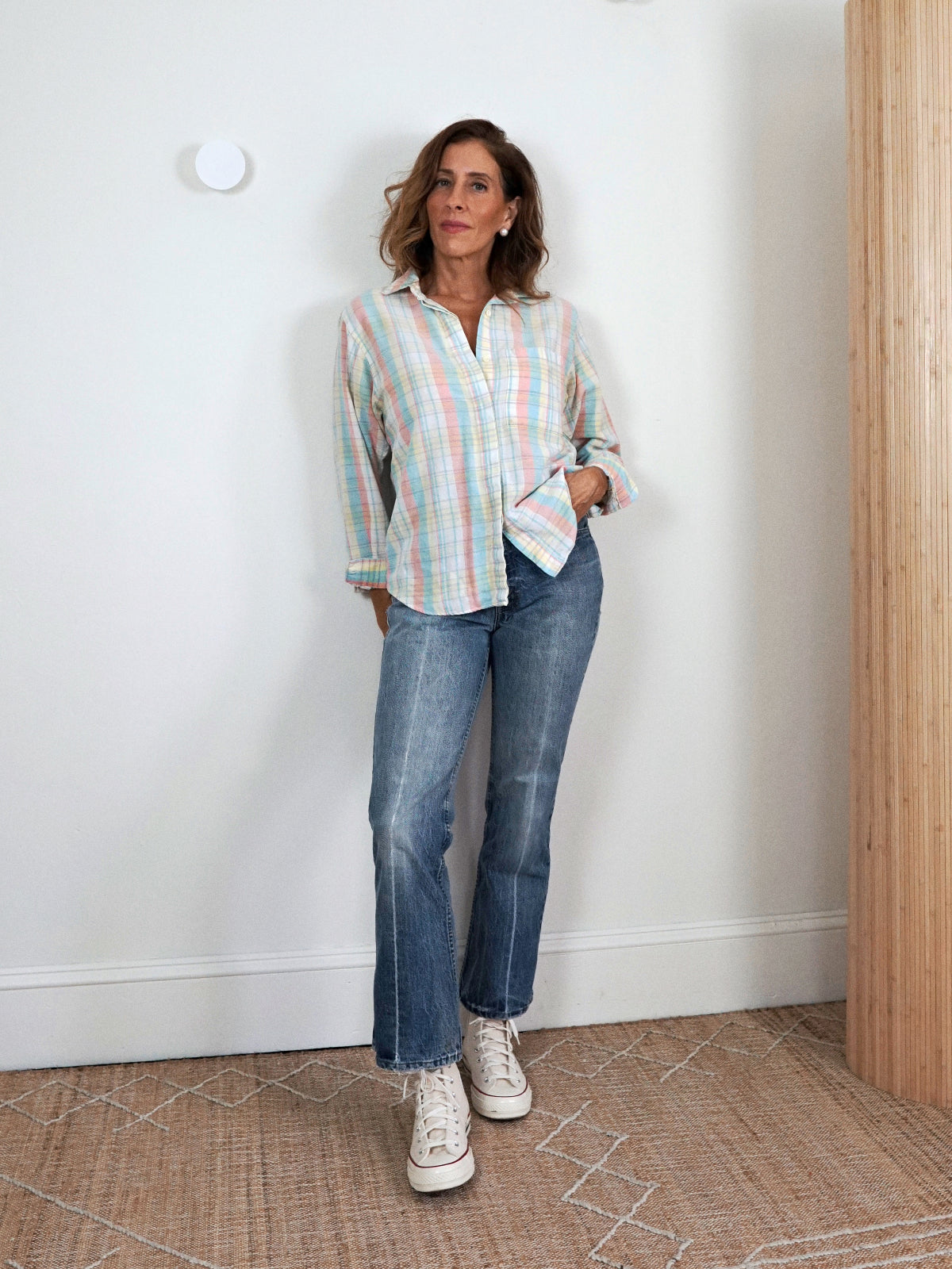 Vintage 80's Pastel Plaid Shirt-closiTherapi | vinTage