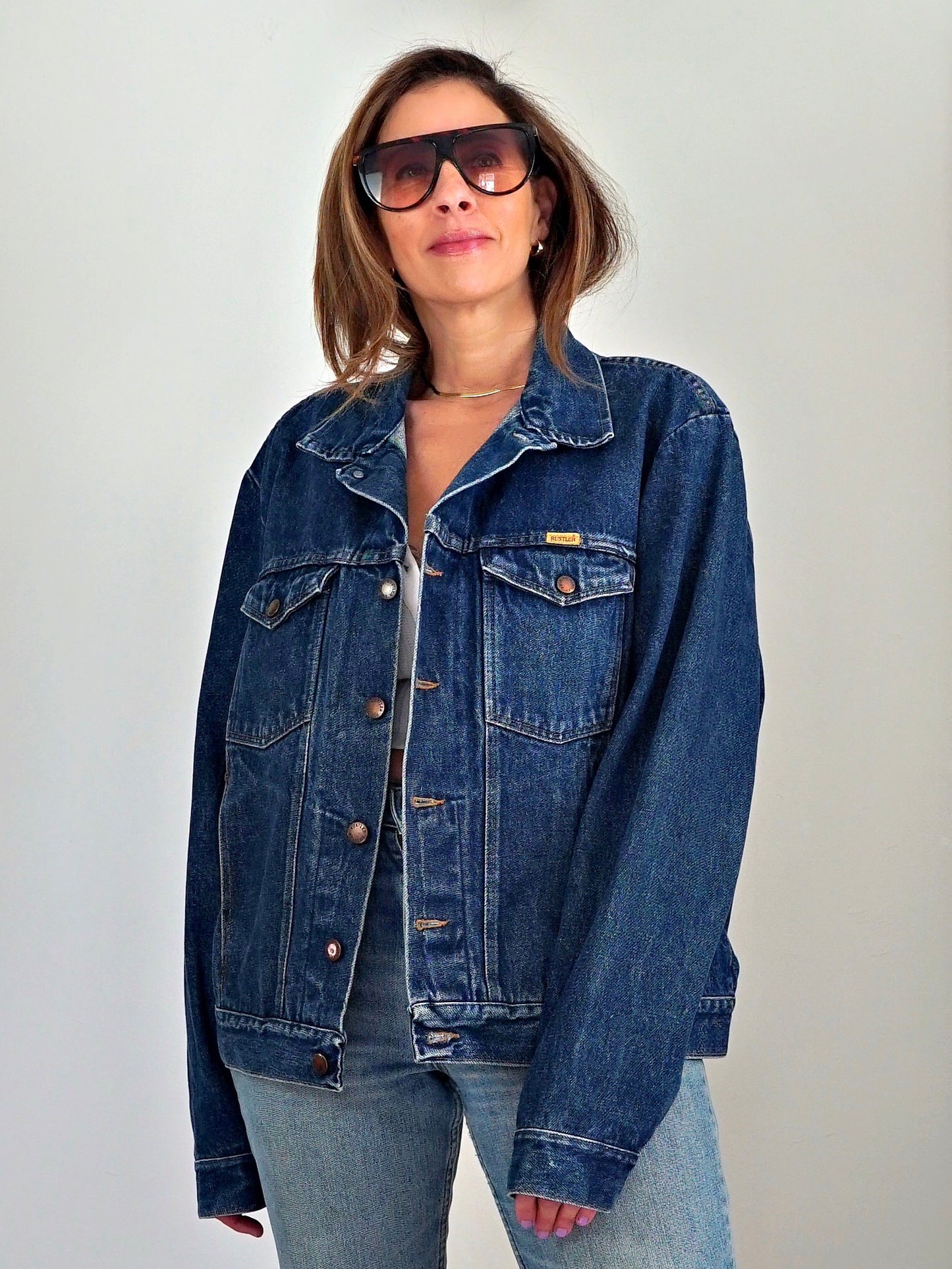 Vintage 80's Rustler Painted Denim Jacket-closiTherapi | vinTage