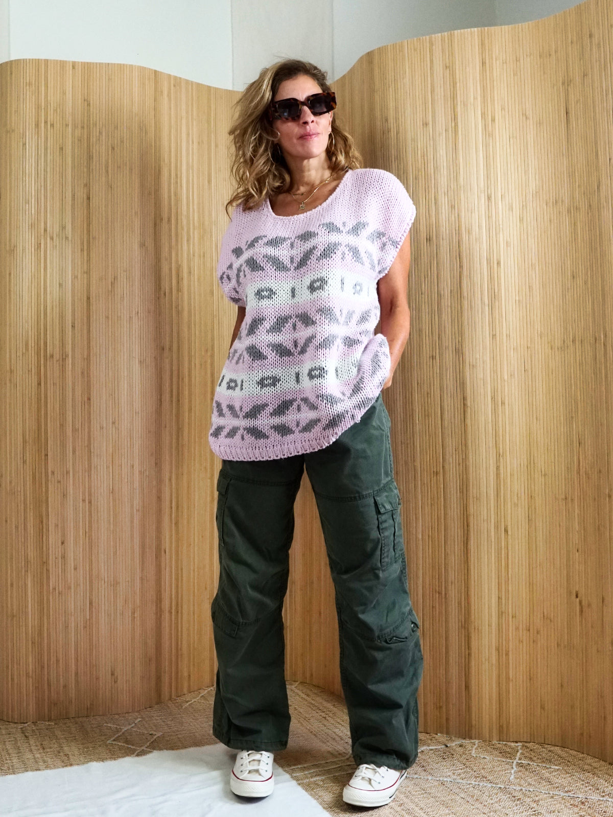 Vintage 80's Slouchy Pink Sweater-closiTherapi | vinTage