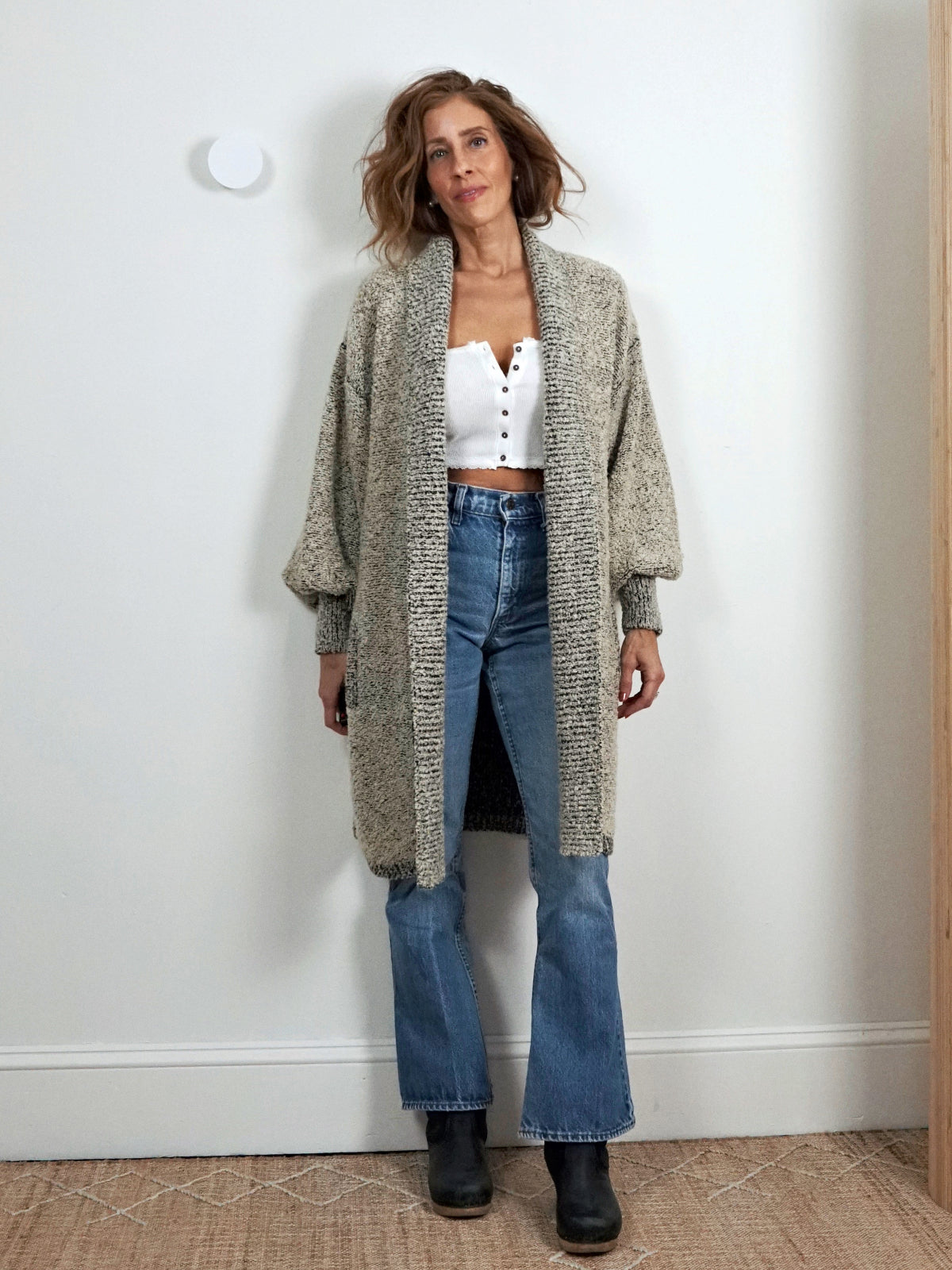 Vintage 80's Textured Oatmeal Sweater-closiTherapi | vinTage