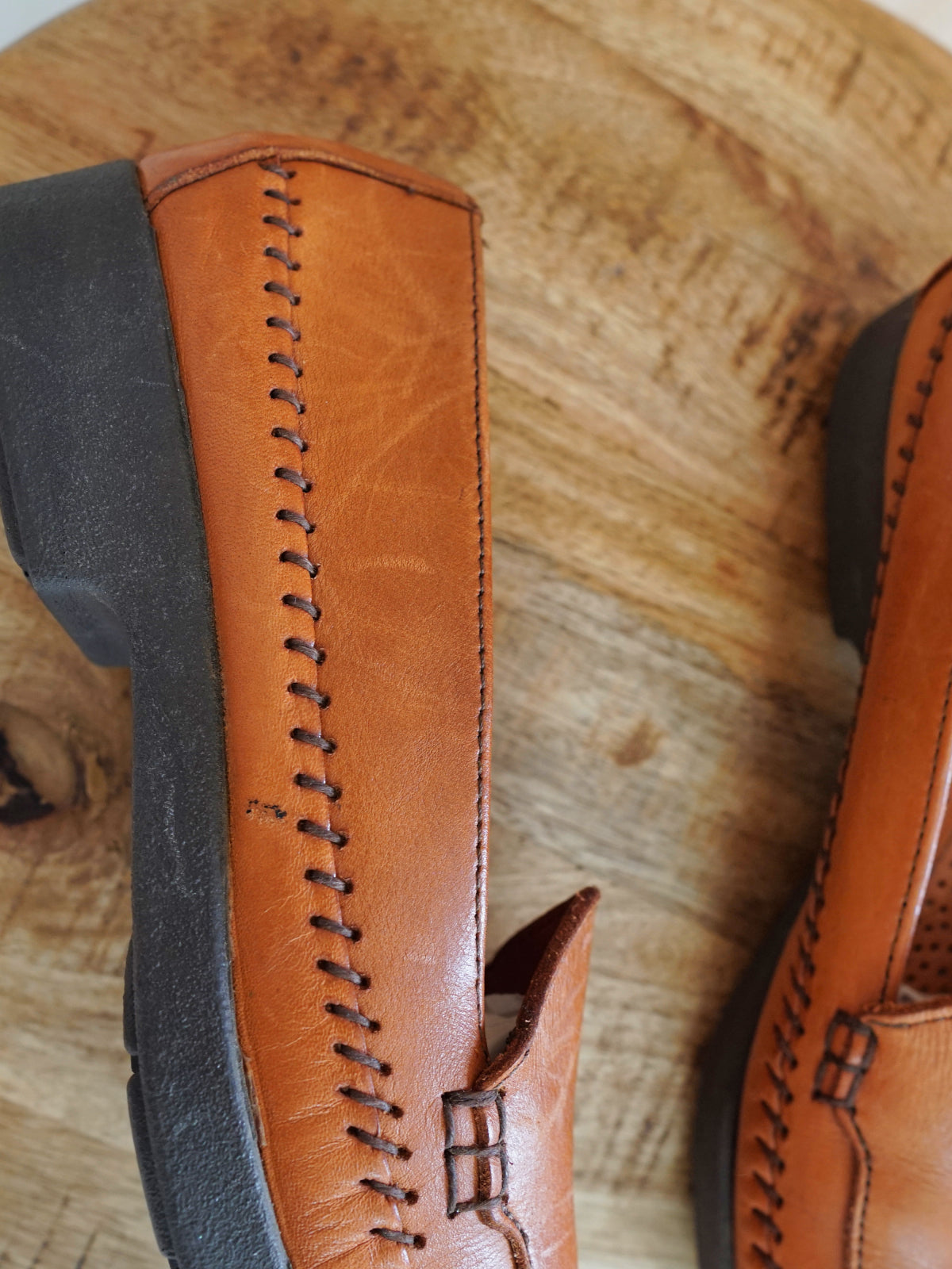 Vintage 90's Dexter Leather Whipstitch Shoes / 8.5-closiTherapi | vinTage