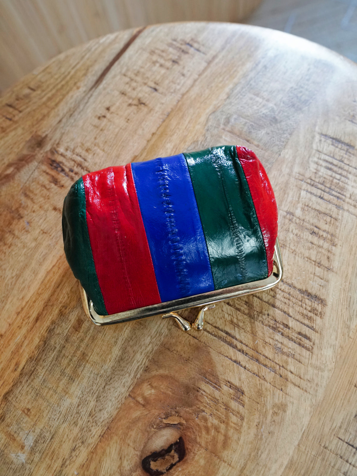 Vintage 90's Eelskin Stripe Pouch-closiTherapi | vinTage