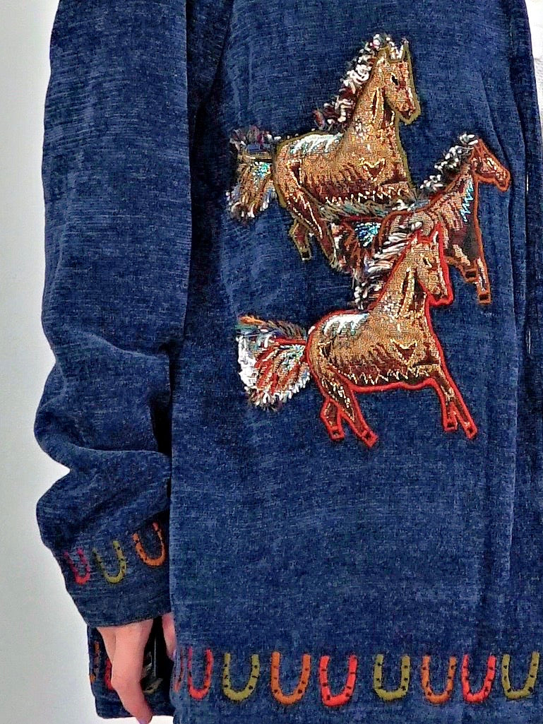 Vintage 90's Tapestry Horse Motif Jacket-closiTherapi | vinTage