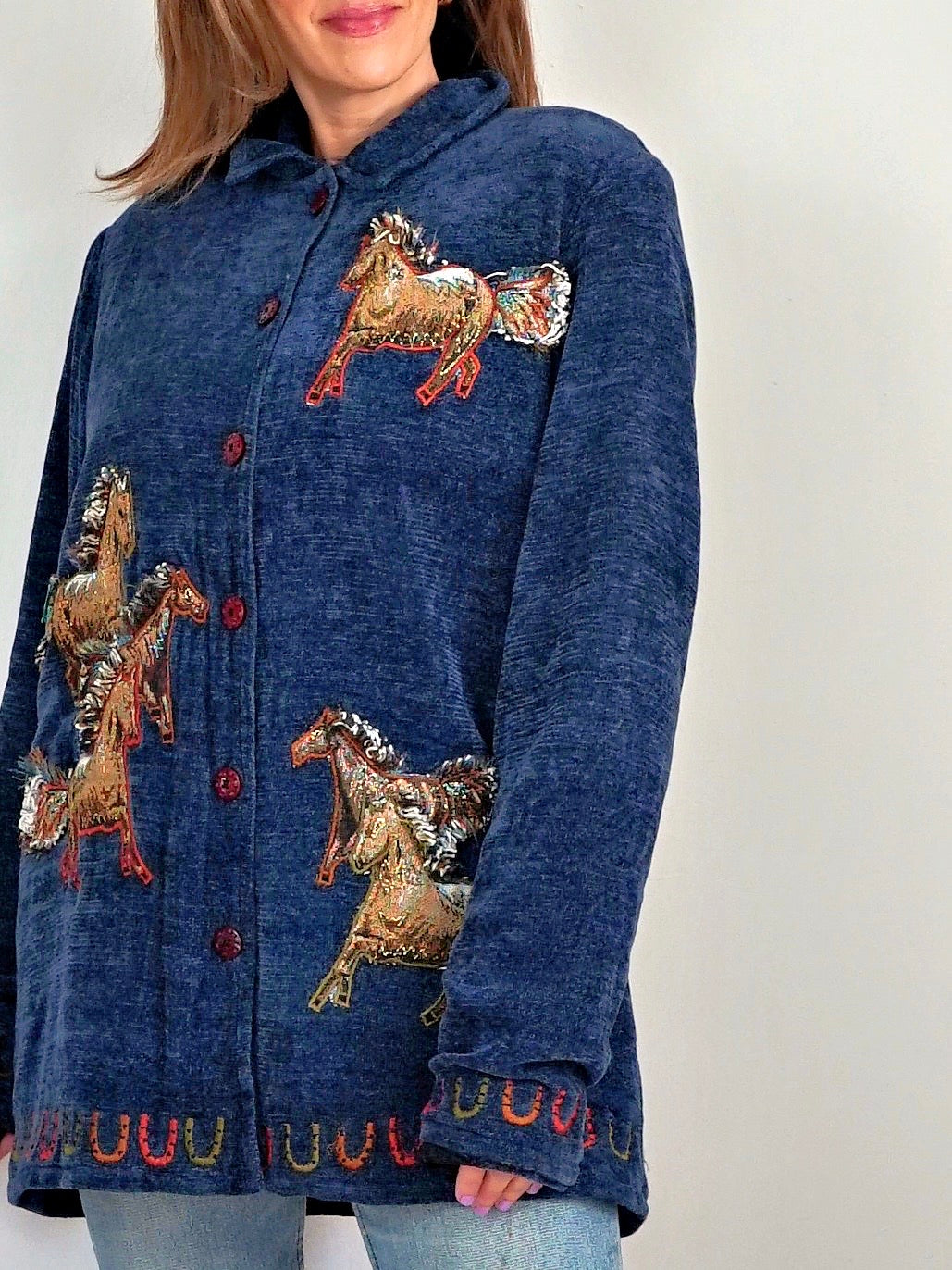 Vintage 90's Tapestry Horse Motif Jacket-closiTherapi | vinTage