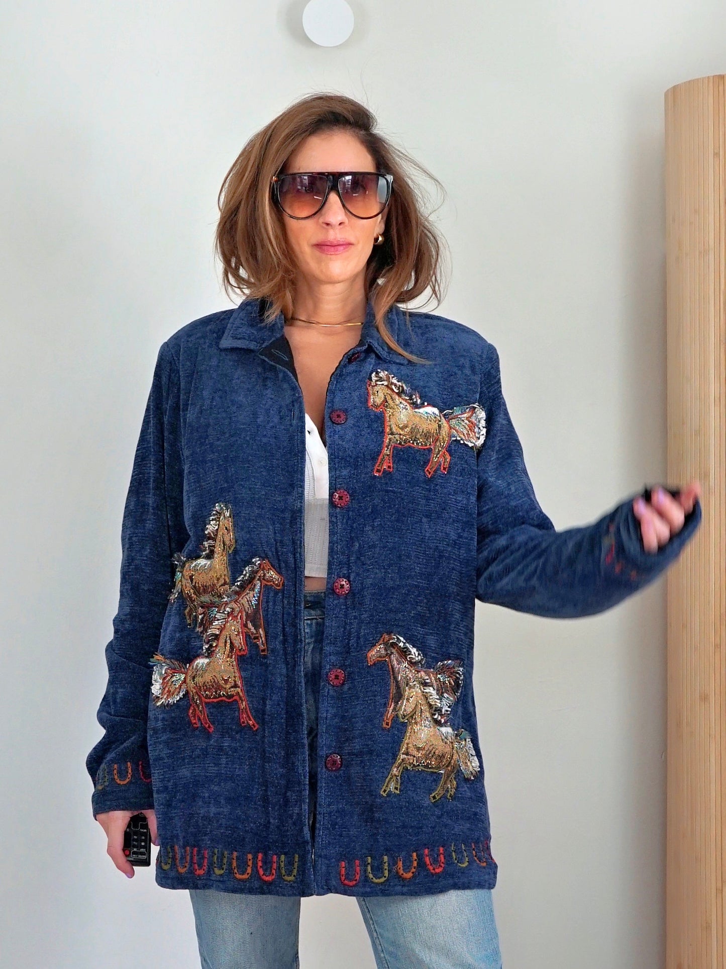Vintage 90's Tapestry Horse Motif Jacket-closiTherapi | vinTage