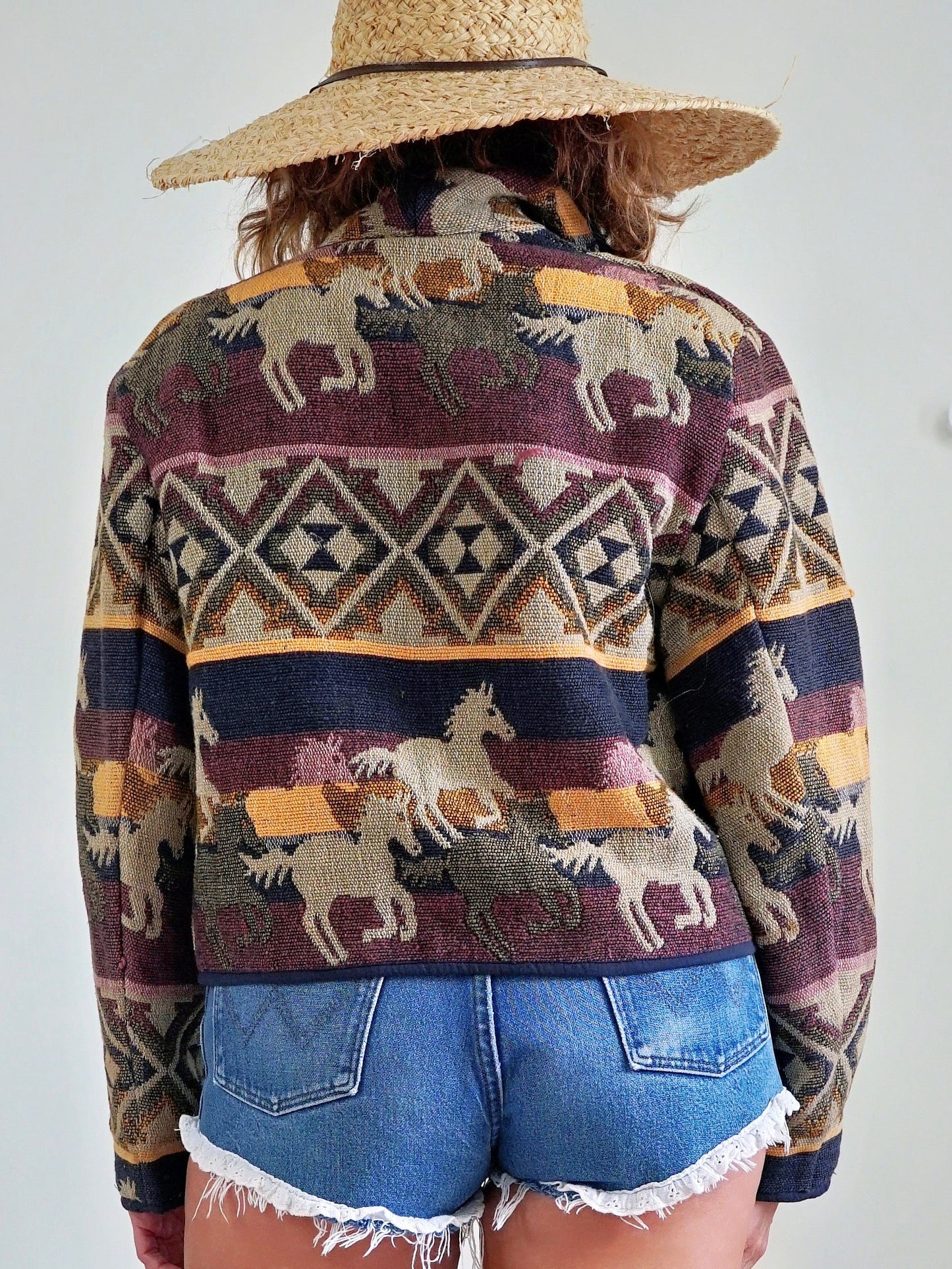 Vintage 90's Western Tapestry Horse Jacket-closiTherapi | vinTage