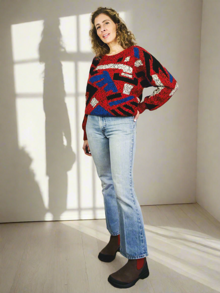 Vintage Abstract Shape Sweater – therapi